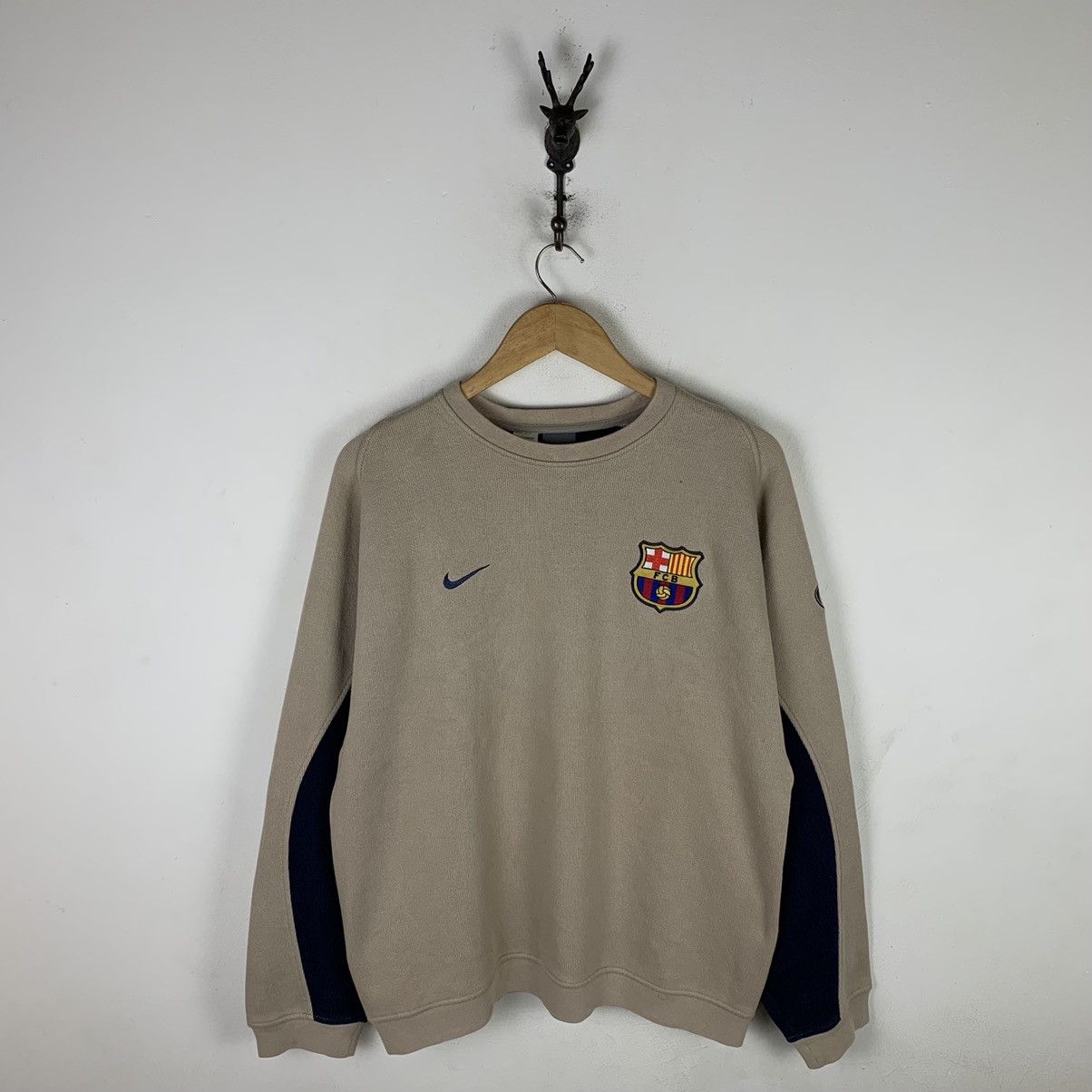 FC Barcelona Officiel - Polo thème Football - Homme - à Rayures - Bleu Marine - S