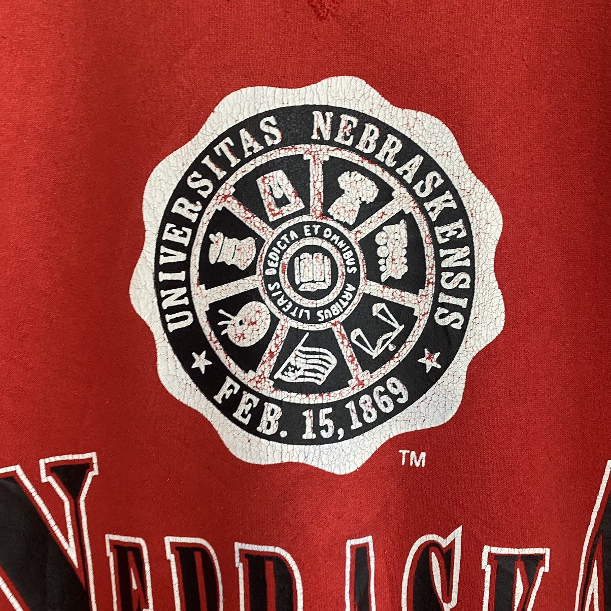 Vintage Vintage 90s University of Nebraska Cornhuskers Sweatshirt Size US XXL / EU 58 / 5 - 8 Thumbnail