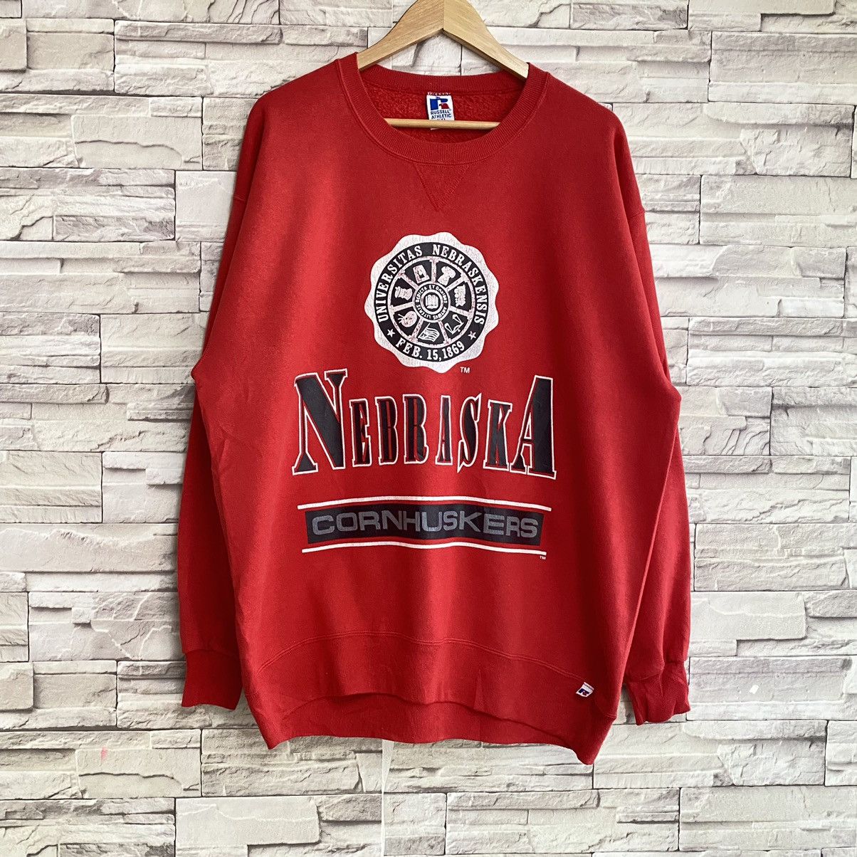 Vintage Vintage 90s University of Nebraska Cornhuskers Sweatshirt Size US XXL / EU 58 / 5 - 3 Thumbnail