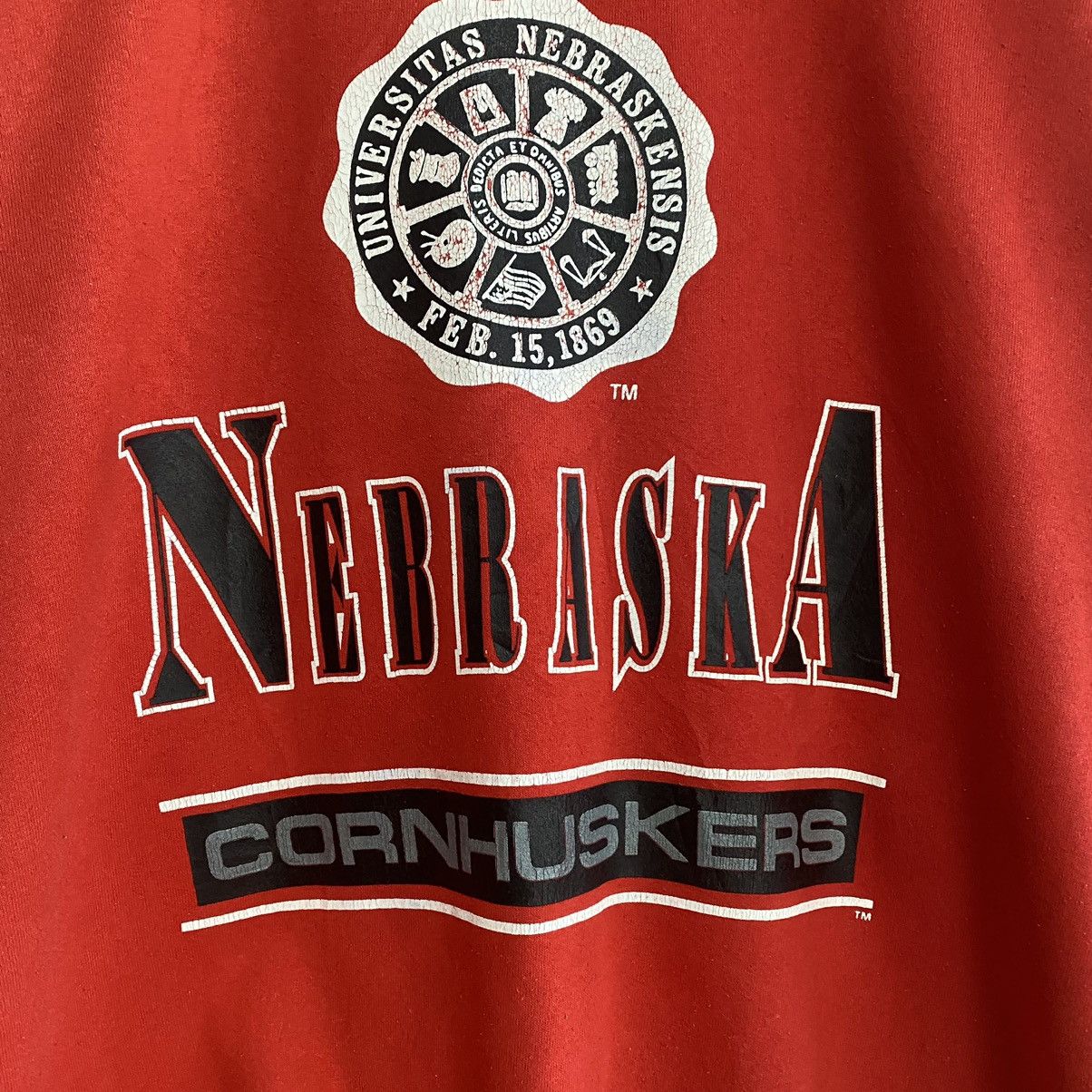 Vintage Vintage 90s University of Nebraska Cornhuskers Sweatshirt Size US XXL / EU 58 / 5 - 7 Thumbnail