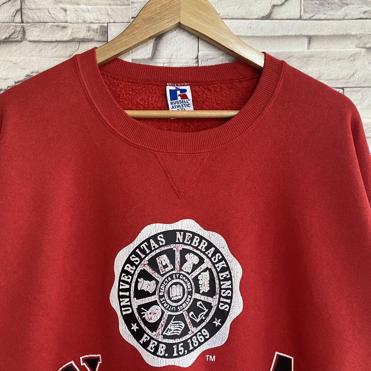 Vintage Vintage 90s University of Nebraska Cornhuskers Sweatshirt Size US XXL / EU 58 / 5 - 4 Thumbnail