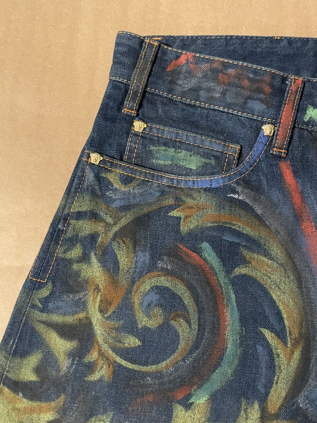 Versace Versace hand painted runway denim Size US 34 / EU 50 - 6 Thumbnail