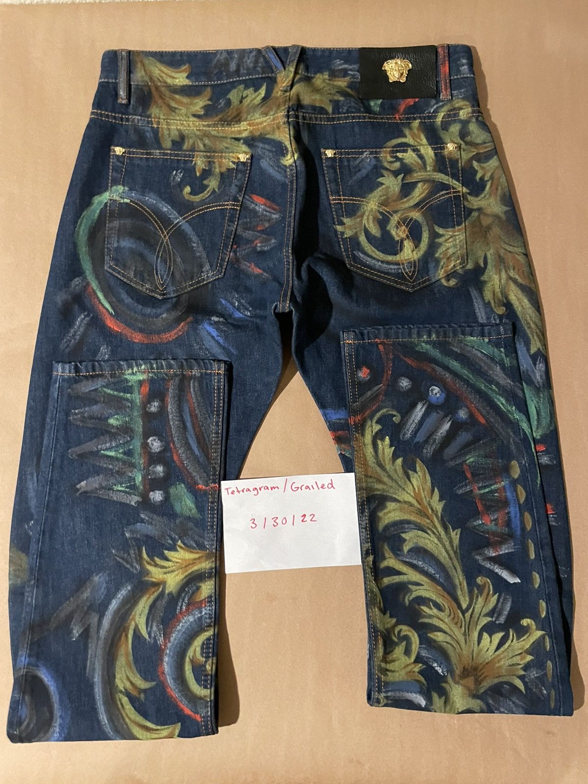 Versace Versace hand painted runway denim Size US 34 / EU 50 - 2 Thumbnail