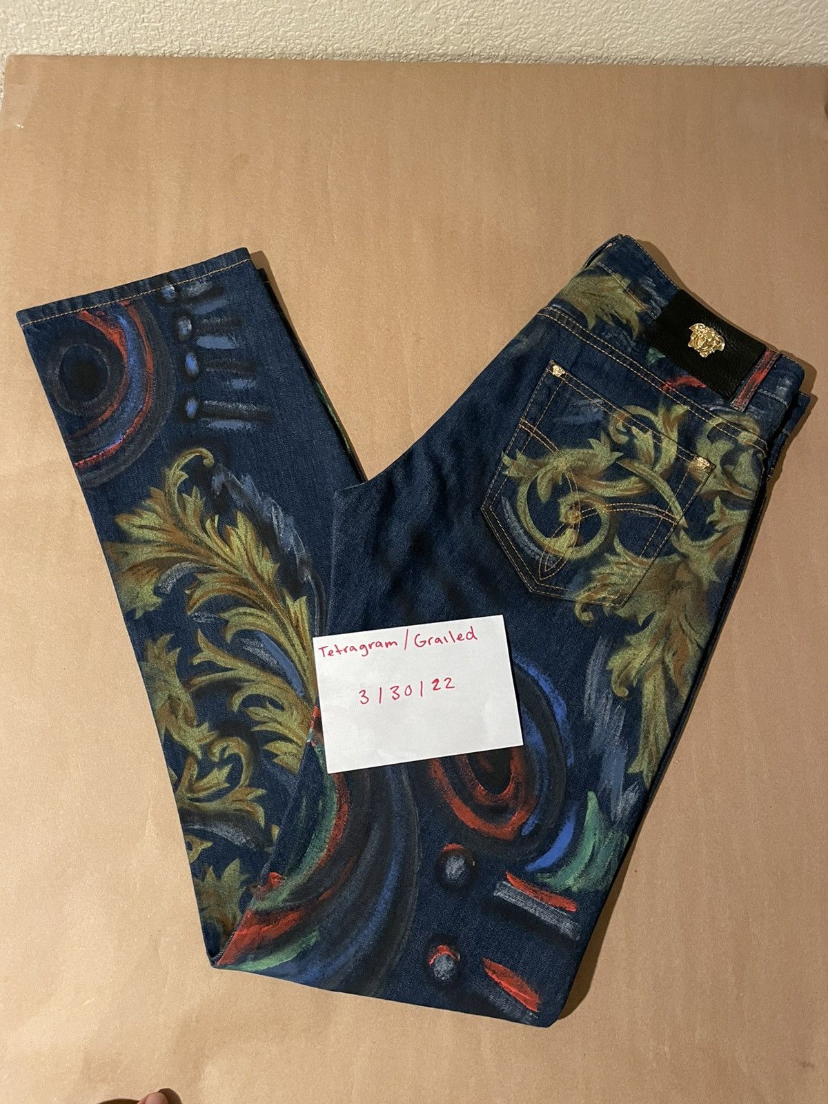Versace Versace hand painted runway denim Size US 34 / EU 50 - 1 Thumbnail