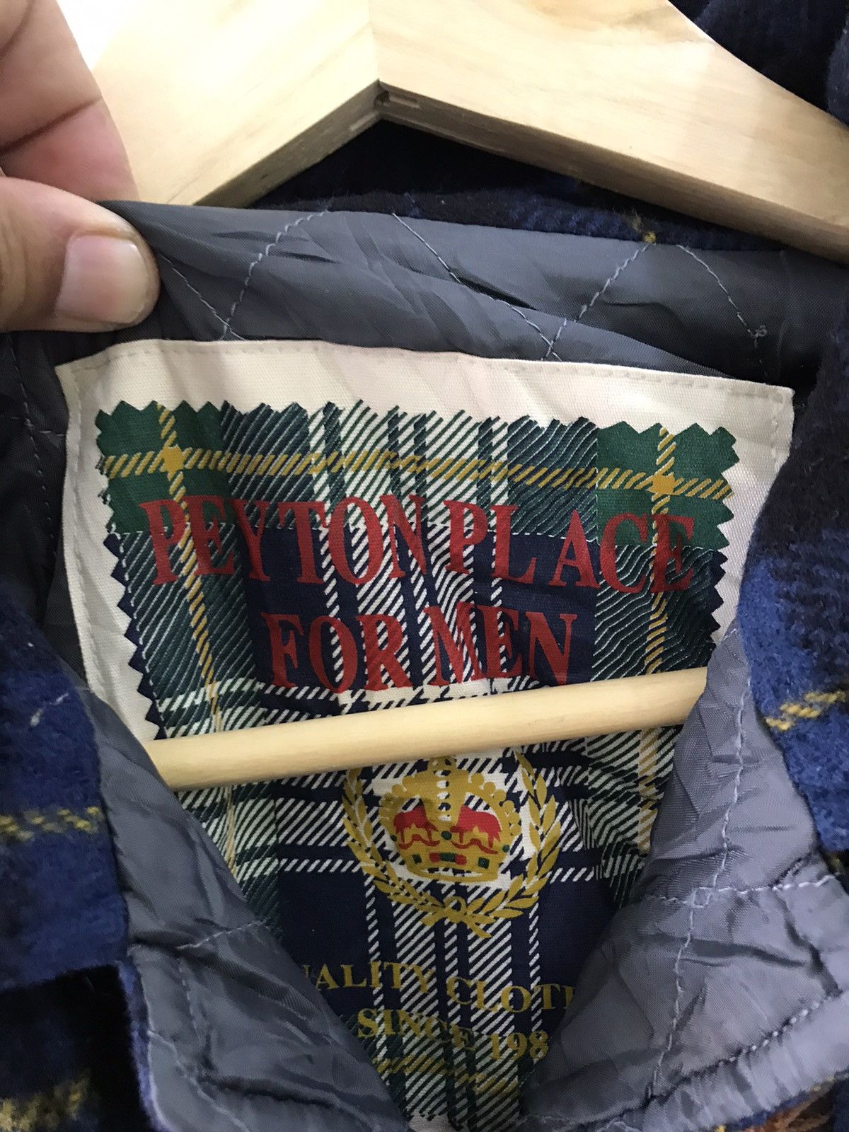 Japanese Brand × PPFM × Vintage Peyton Place For Men Duffe Plaid Tartan Wool Jacket Size US M / EU 48-50 / 2 - 6 Thumbnail
