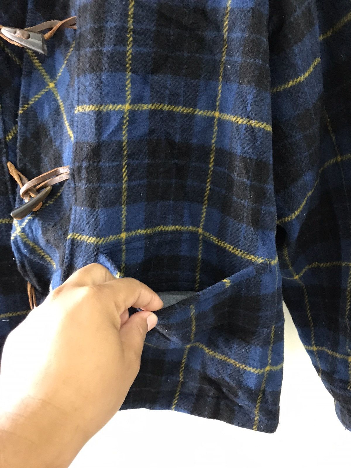 Japanese Brand × PPFM × Vintage Peyton Place For Men Duffe Plaid Tartan Wool Jacket Size US M / EU 48-50 / 2 - 3 Thumbnail