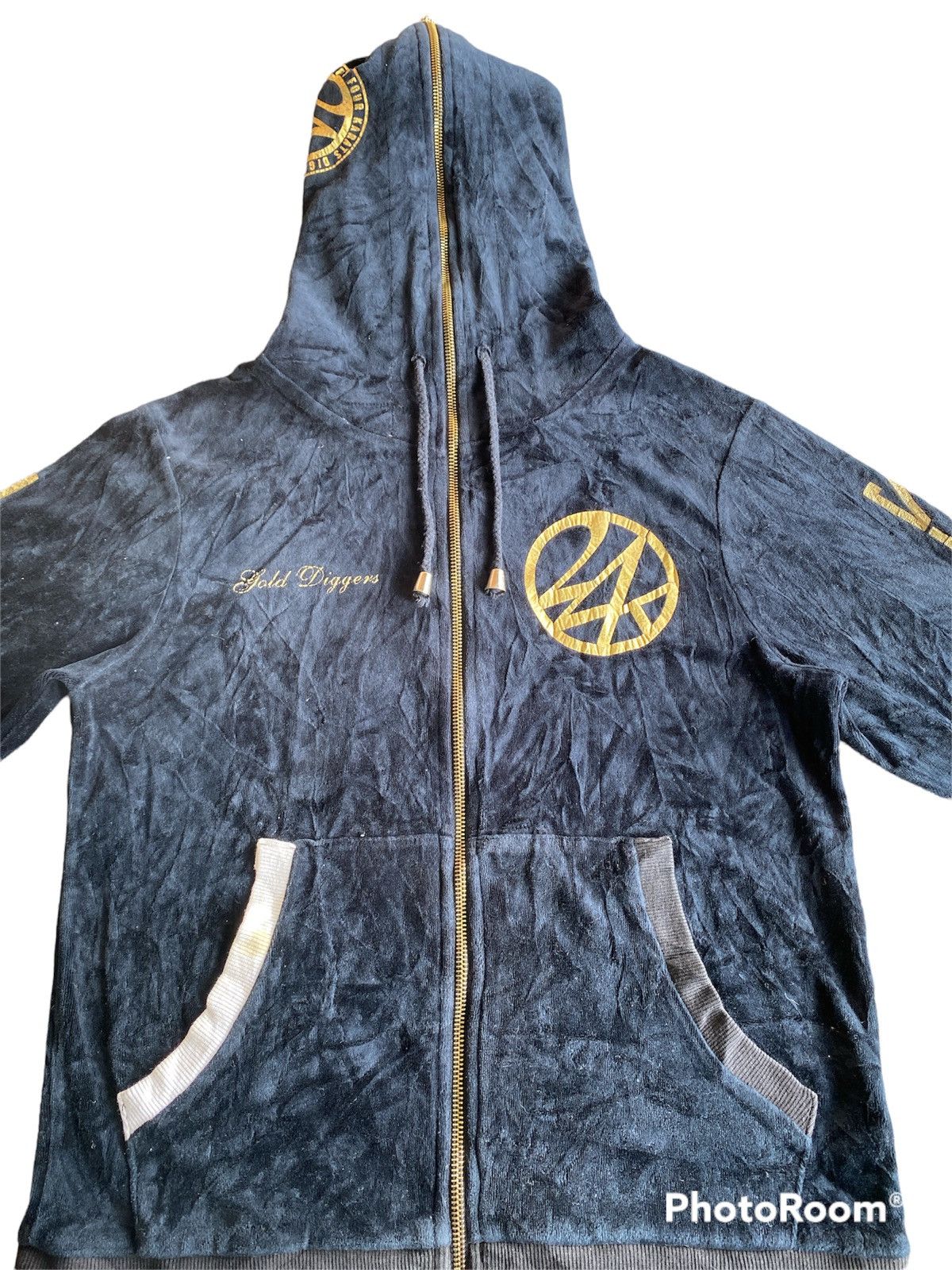 Hysteric Glamour × If Six Was Nine × Japanese Brand Japanese 24 Karat Gold Digger Velvet Full Zipper Size US M / EU 48-50 / 2 - 3 Thumbnail