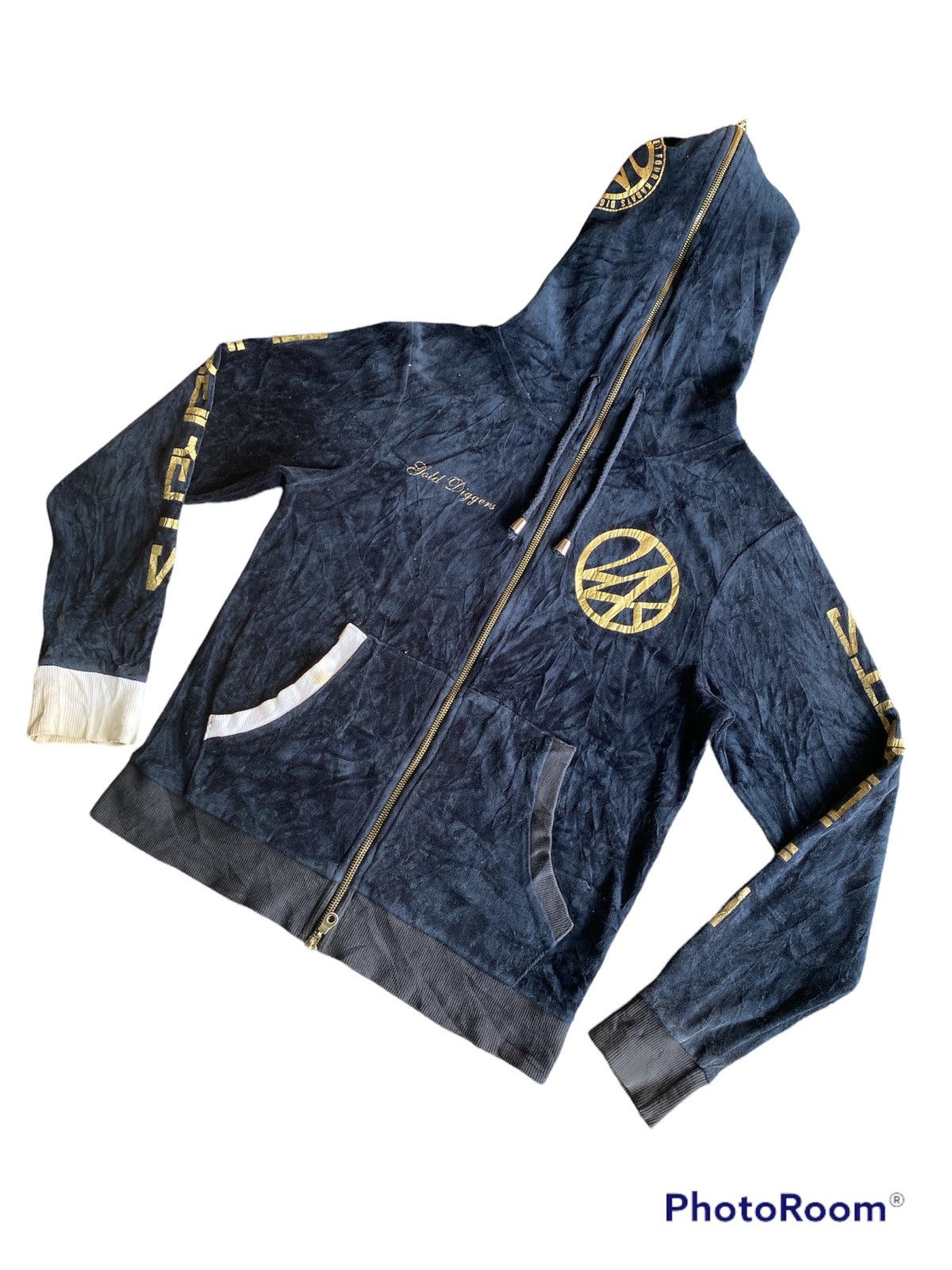 Hysteric Glamour × If Six Was Nine × Japanese Brand Japanese 24 Karat Gold Digger Velvet Full Zipper Size US M / EU 48-50 / 2 - 2 Thumbnail