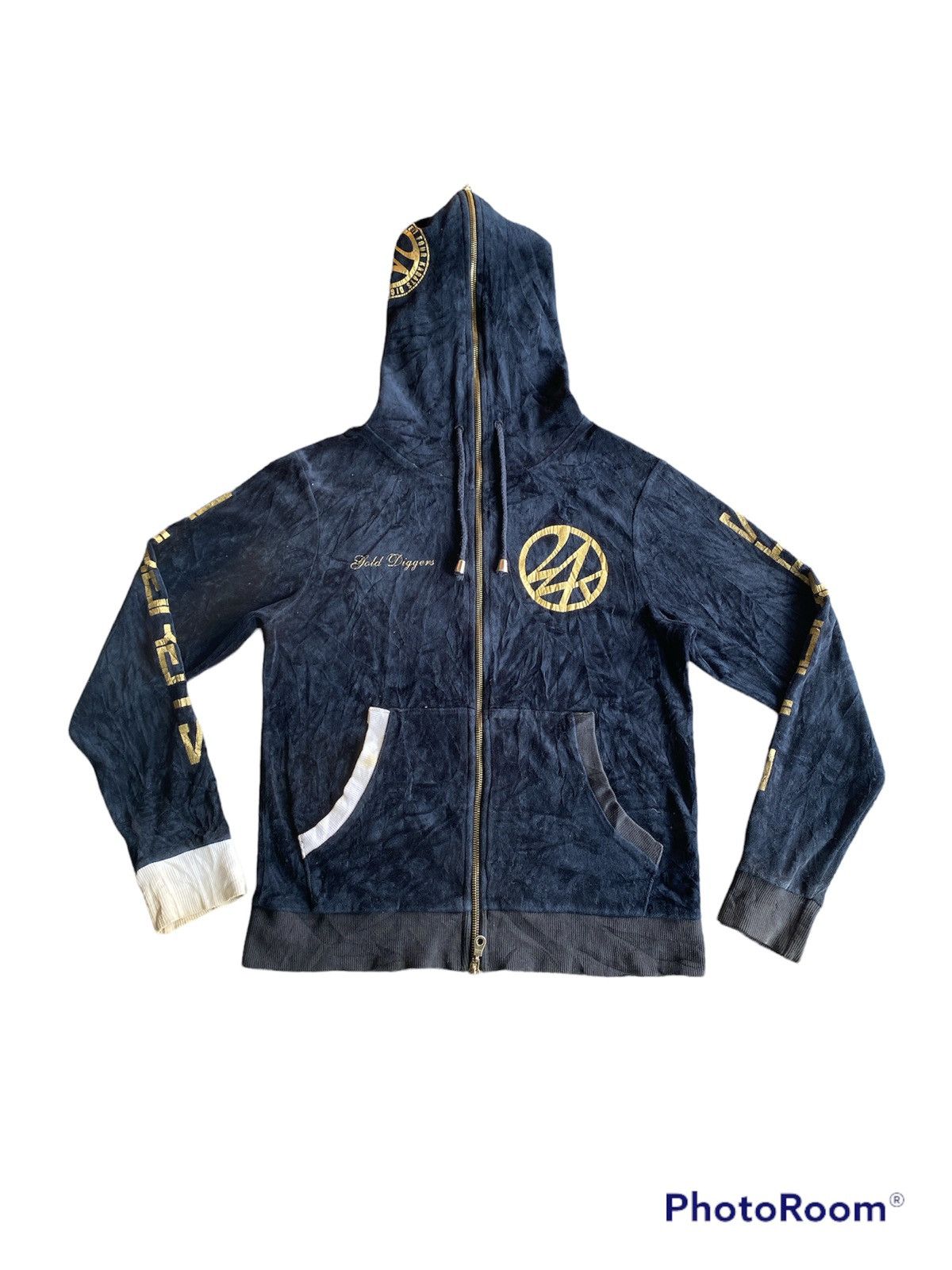 Hysteric Glamour × If Six Was Nine × Japanese Brand Japanese 24 Karat Gold Digger Velvet Full Zipper Size US M / EU 48-50 / 2 - 1 Thumbnail