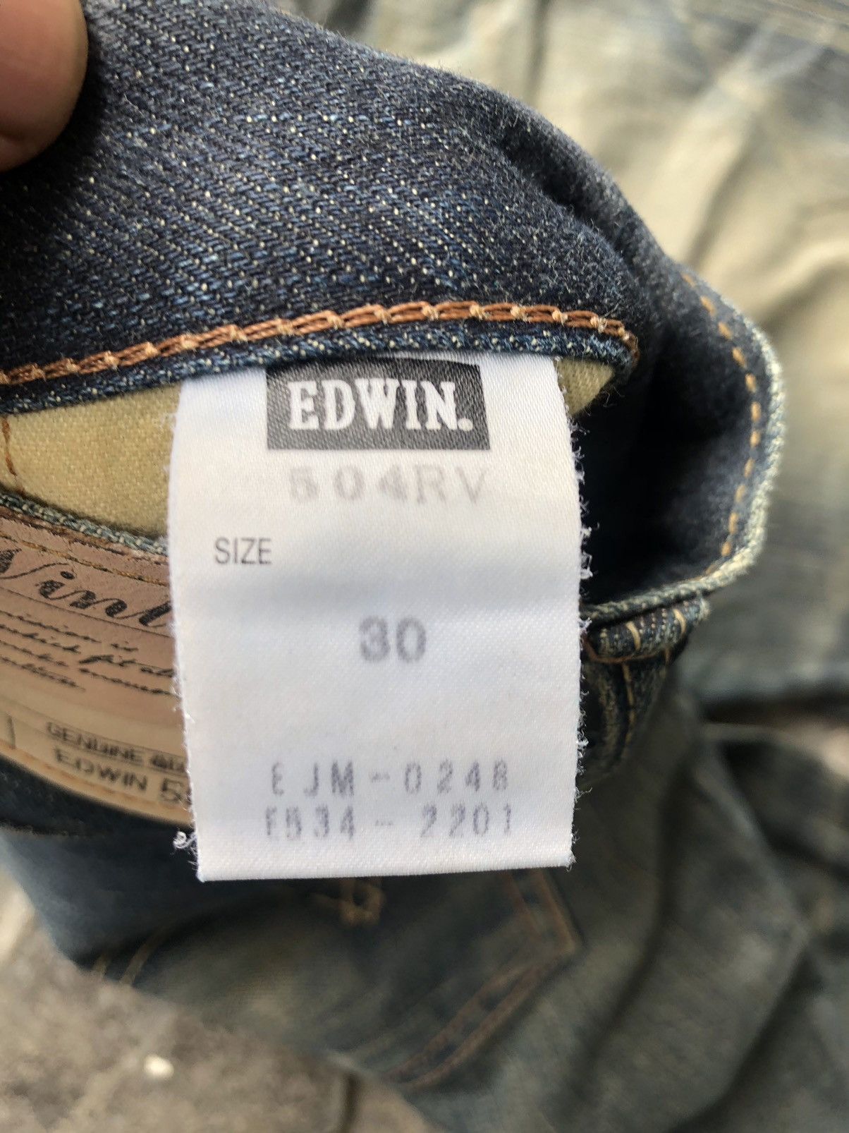 Edwin Edwin 504 Rebel Vintage TRASHED Denim Size US 34 / EU 50 - 7 Thumbnail