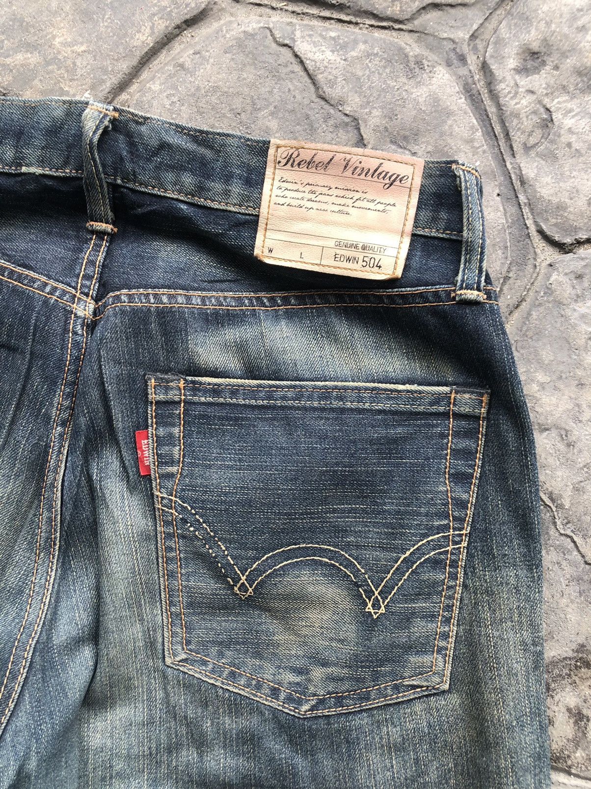 Edwin Edwin 504 Rebel Vintage TRASHED Denim Size US 34 / EU 50 - 10 Thumbnail