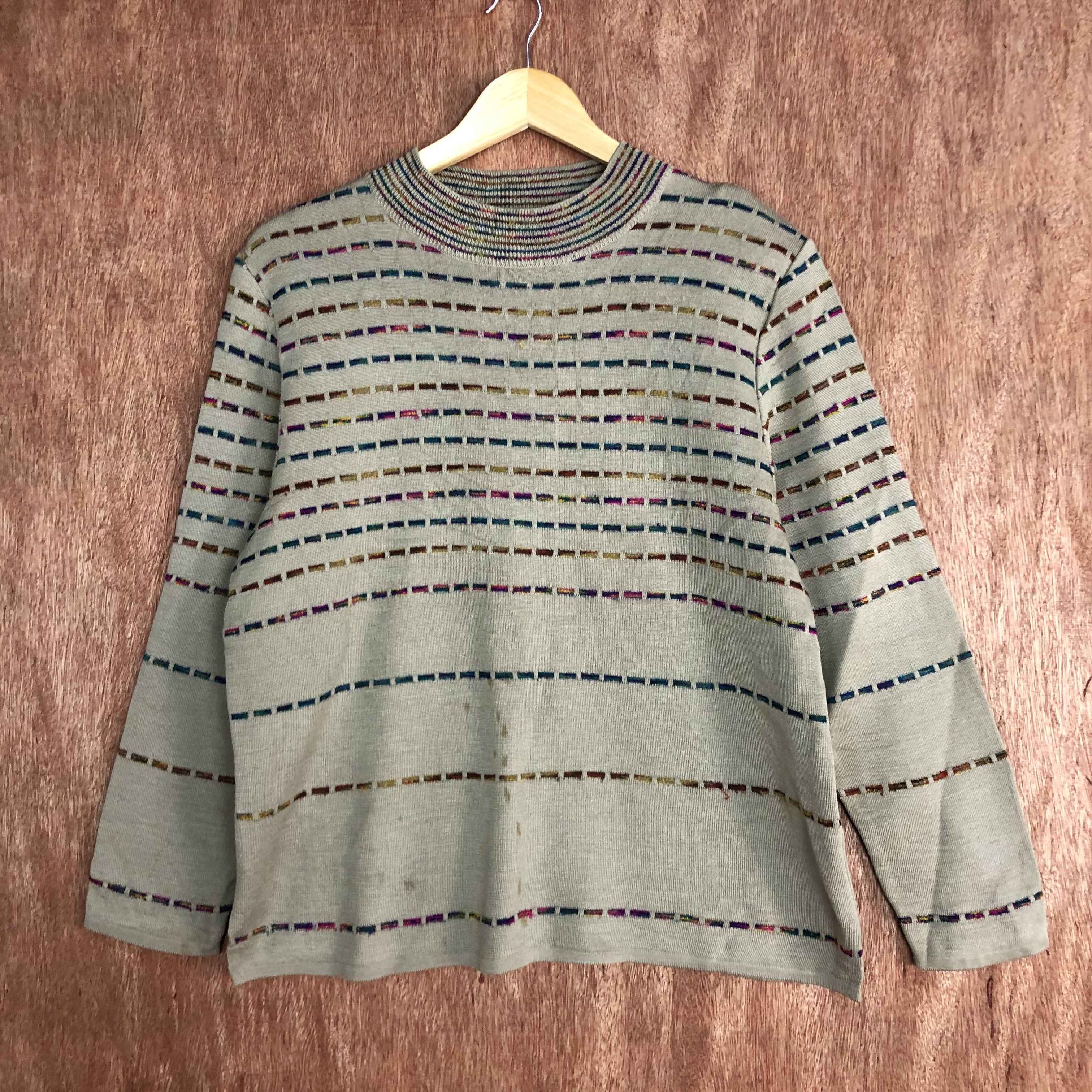 Homespun Knitwear DLL Japan Brown Shaggy Knitwear #c438 Size US M / EU 48-50 / 2 - 3 Thumbnail
