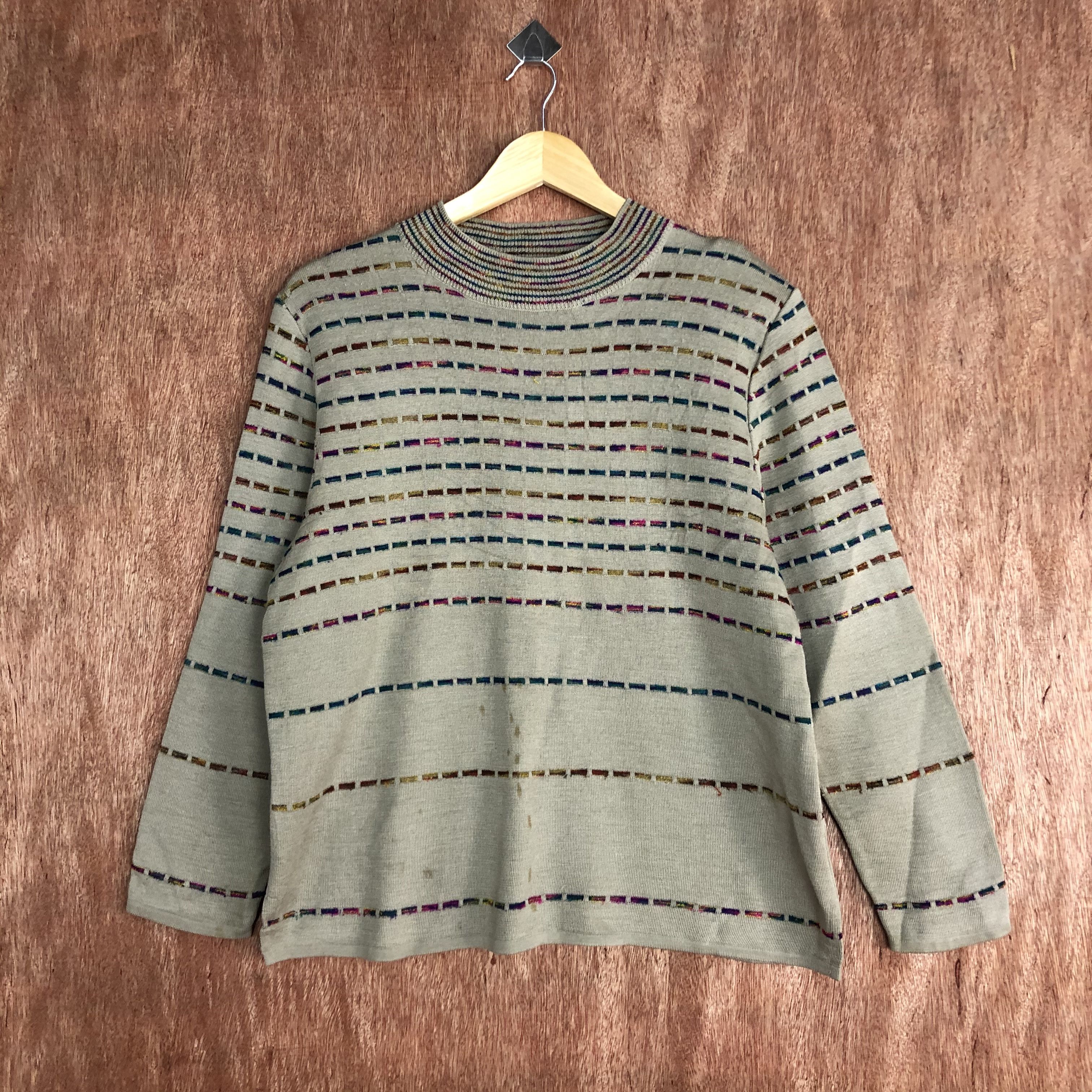 Homespun Knitwear DLL Japan Brown Shaggy Knitwear #c438 Size US M / EU 48-50 / 2 - 1 Thumbnail