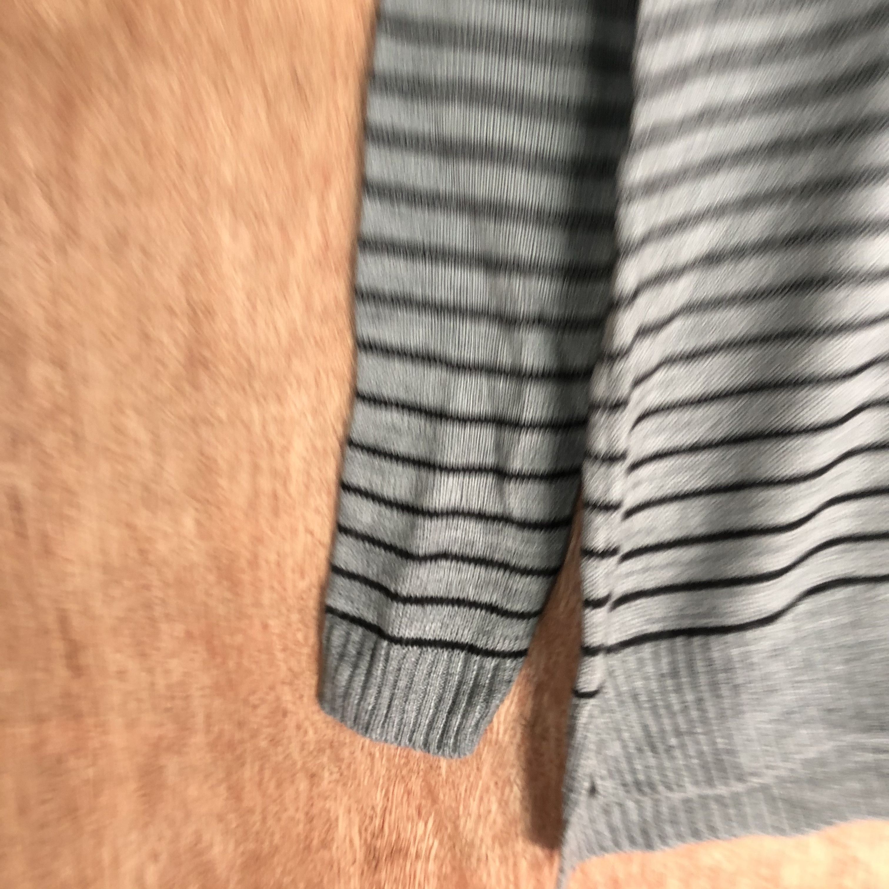 Japanese Brand DLL Decoy Stripe Black Grey Knitwear sweatshirt #c440 Size US M / EU 48-50 / 2 - 6 Thumbnail