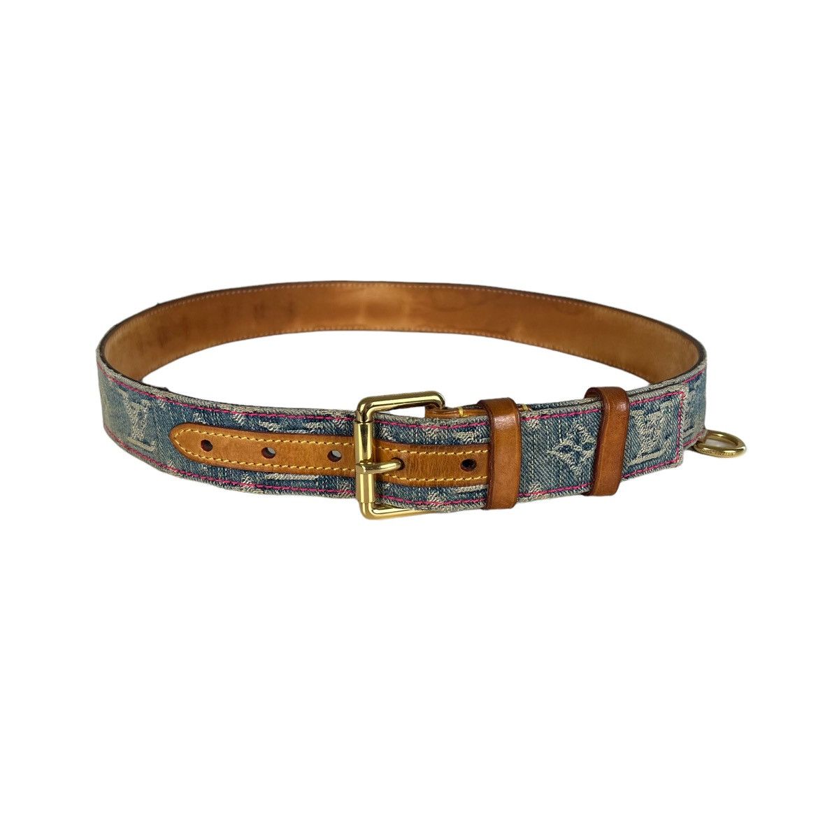 Louis Vuitton × Marc Jacobs Louis Vuitton Gradient Denim Monogram Belt Size ONE SIZE - 2 Thumbnail