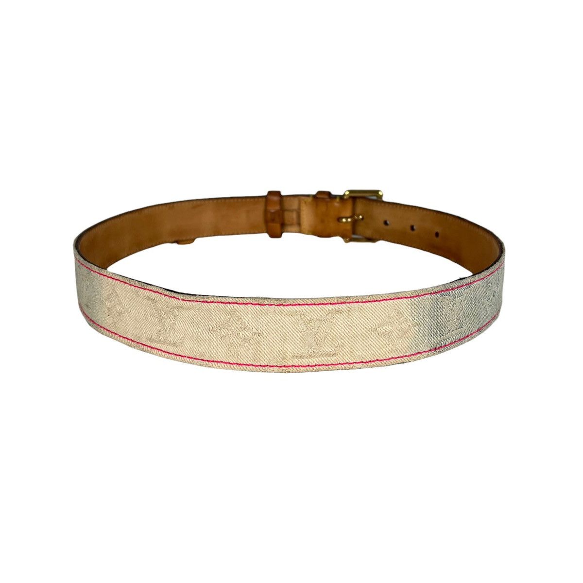 Louis Vuitton × Marc Jacobs Louis Vuitton Gradient Denim Monogram Belt Size ONE SIZE - 5 Thumbnail