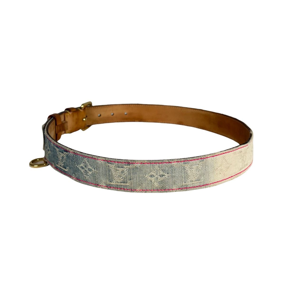 Louis Vuitton × Marc Jacobs Louis Vuitton Gradient Denim Monogram Belt Size ONE SIZE - 4 Thumbnail