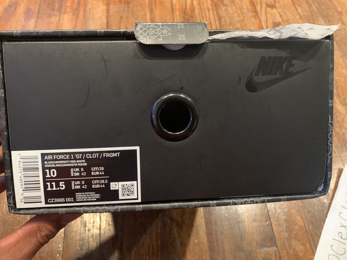 CLOT Air Force 1 PRM Black Silk Low 2019 QS Japan exclusive Size US 10 / EU 43 - 4 Thumbnail