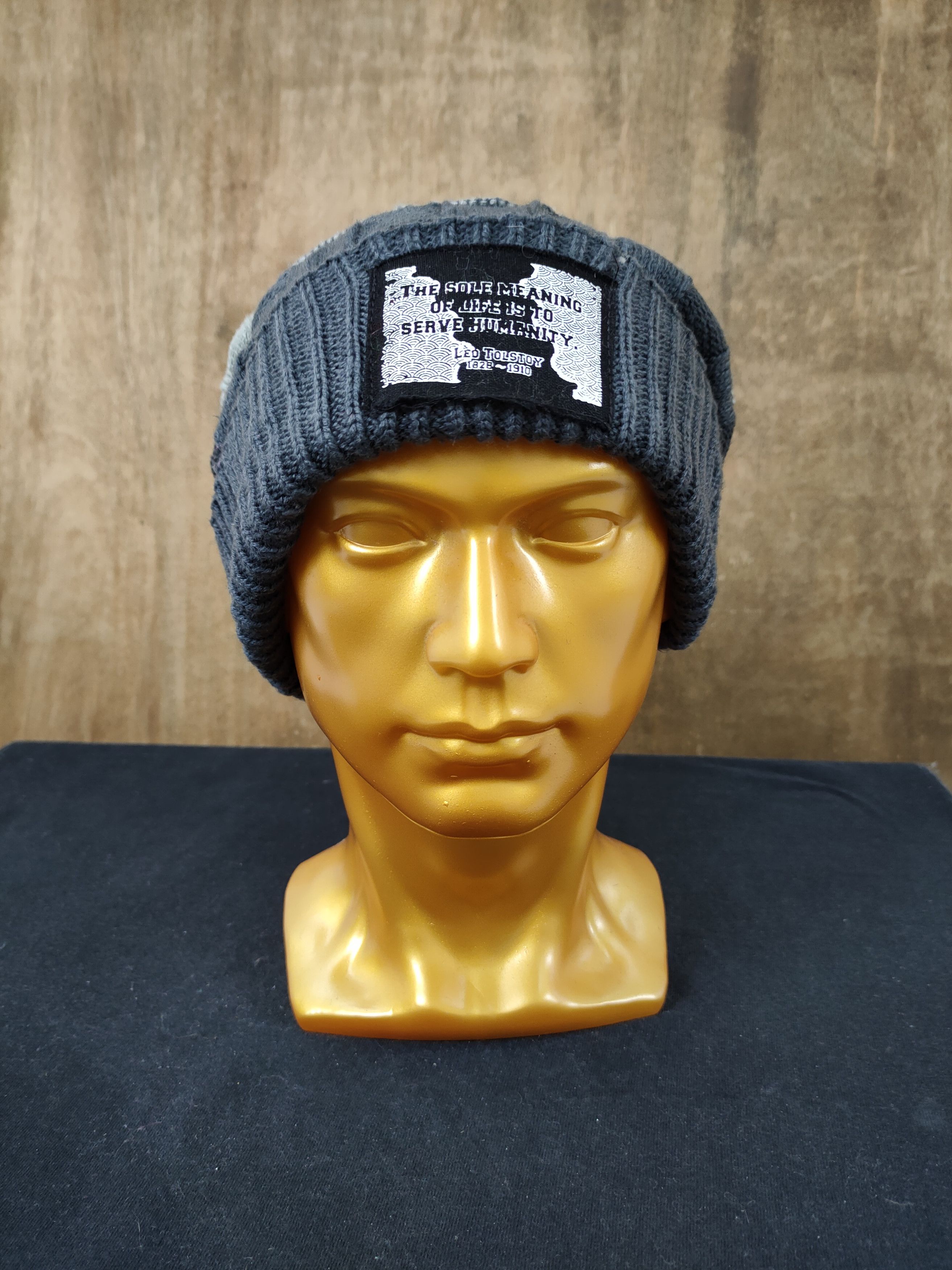 Vintage Leo Tolstoy russian writer quote beanie hat Size ONE SIZE - 5 Thumbnail
