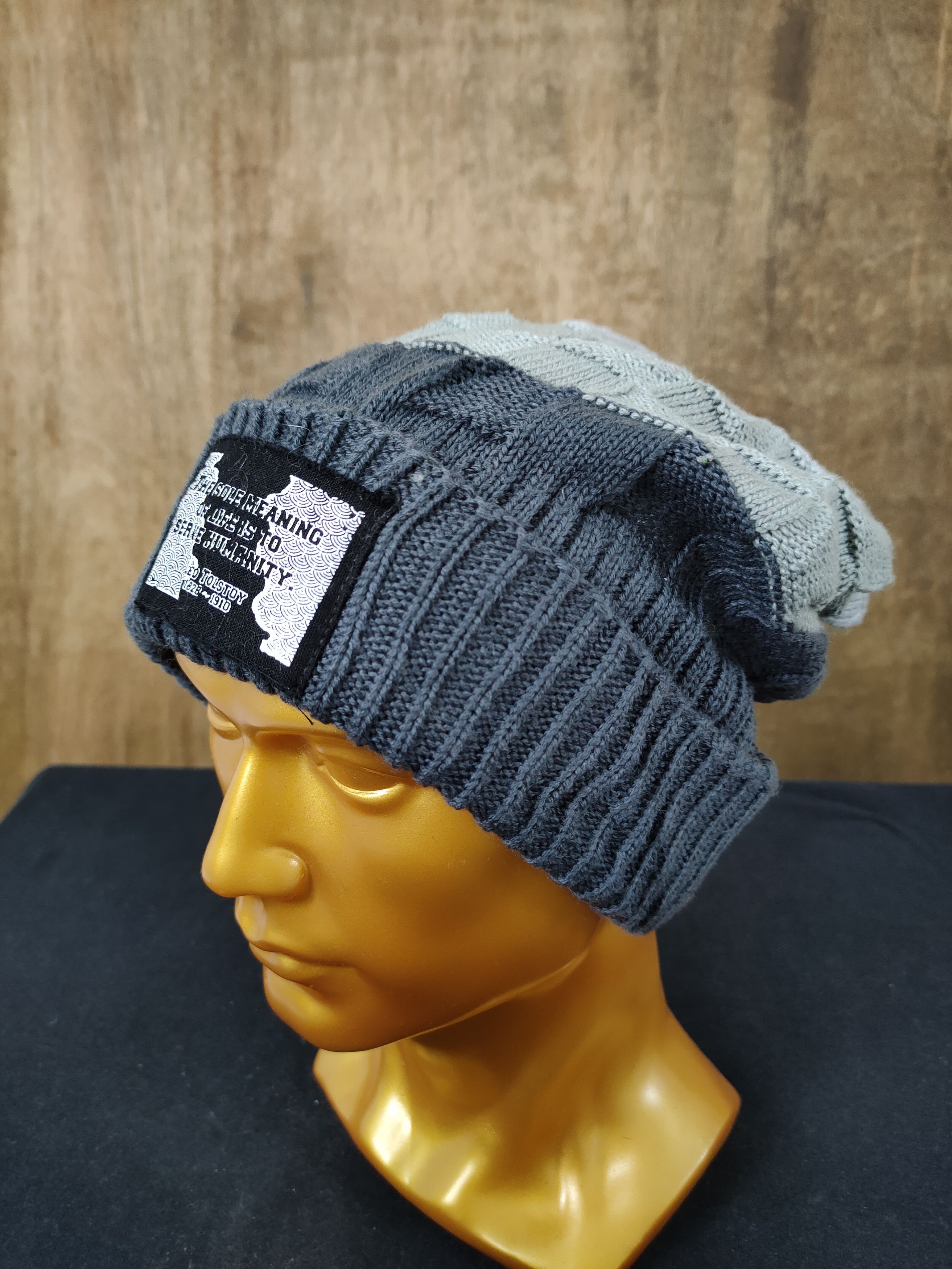 Vintage Leo Tolstoy russian writer quote beanie hat Size ONE SIZE - 1 Thumbnail