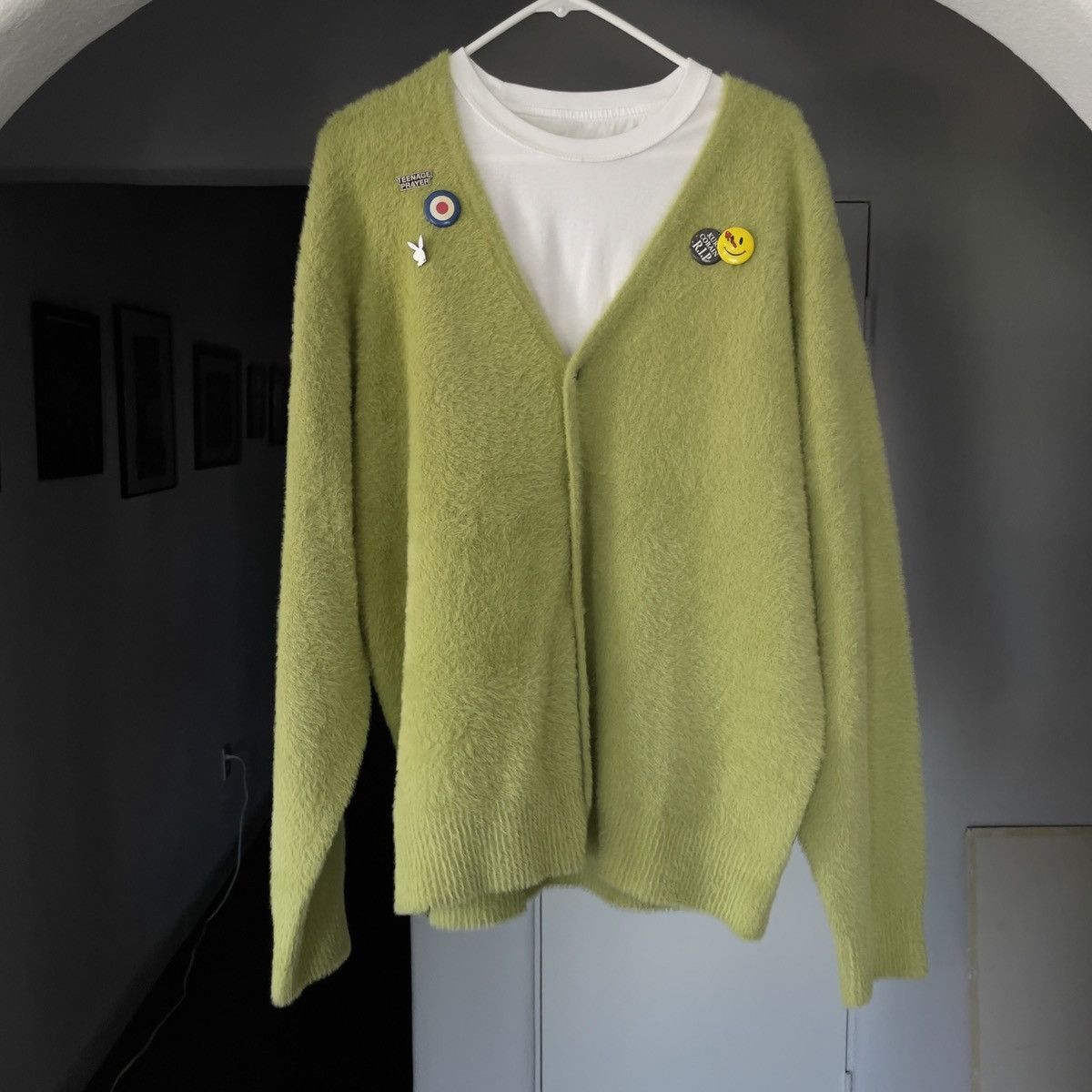 Stussy Stussy shaggy Green lime cardigan | Grailed