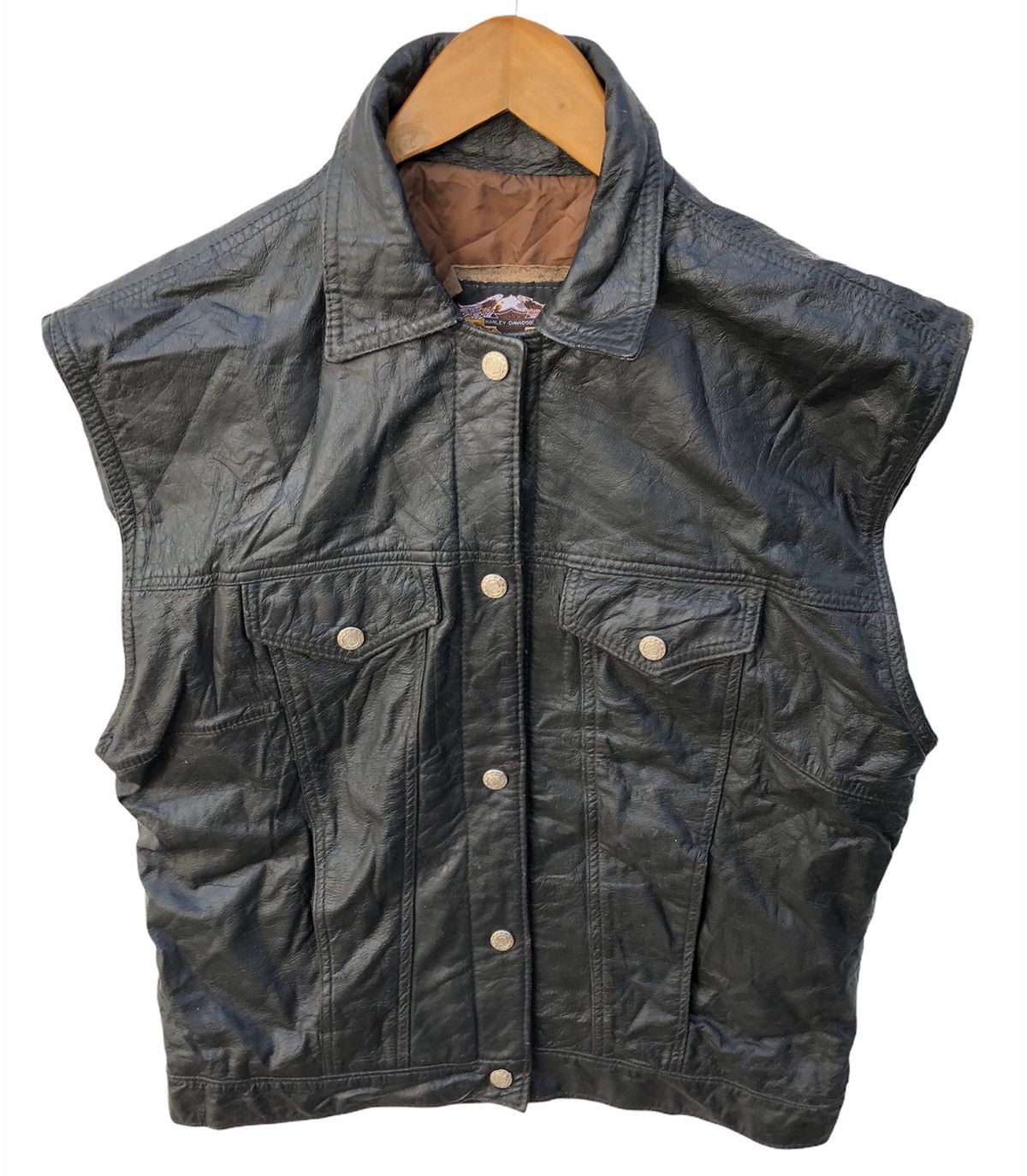 Harley Davidson ✈️🔥Harley Davidson Leather Vest🔥✈️ Size US M / EU 48-50 / 2 - 4 Thumbnail