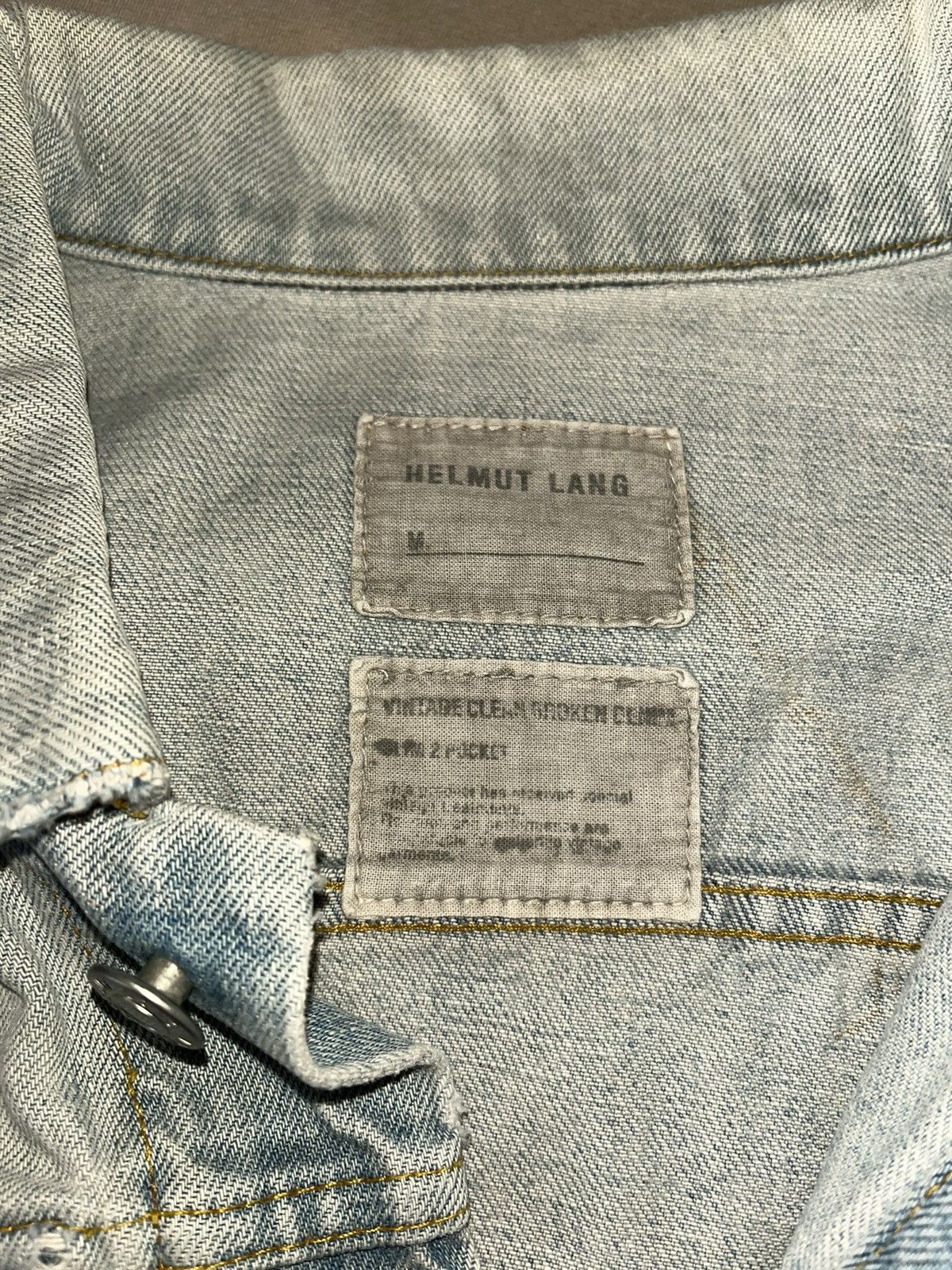 Helmut Lang Vintage Clean Broken Denim Jacket Size US M / EU 48-50 / 2 - 4 Thumbnail