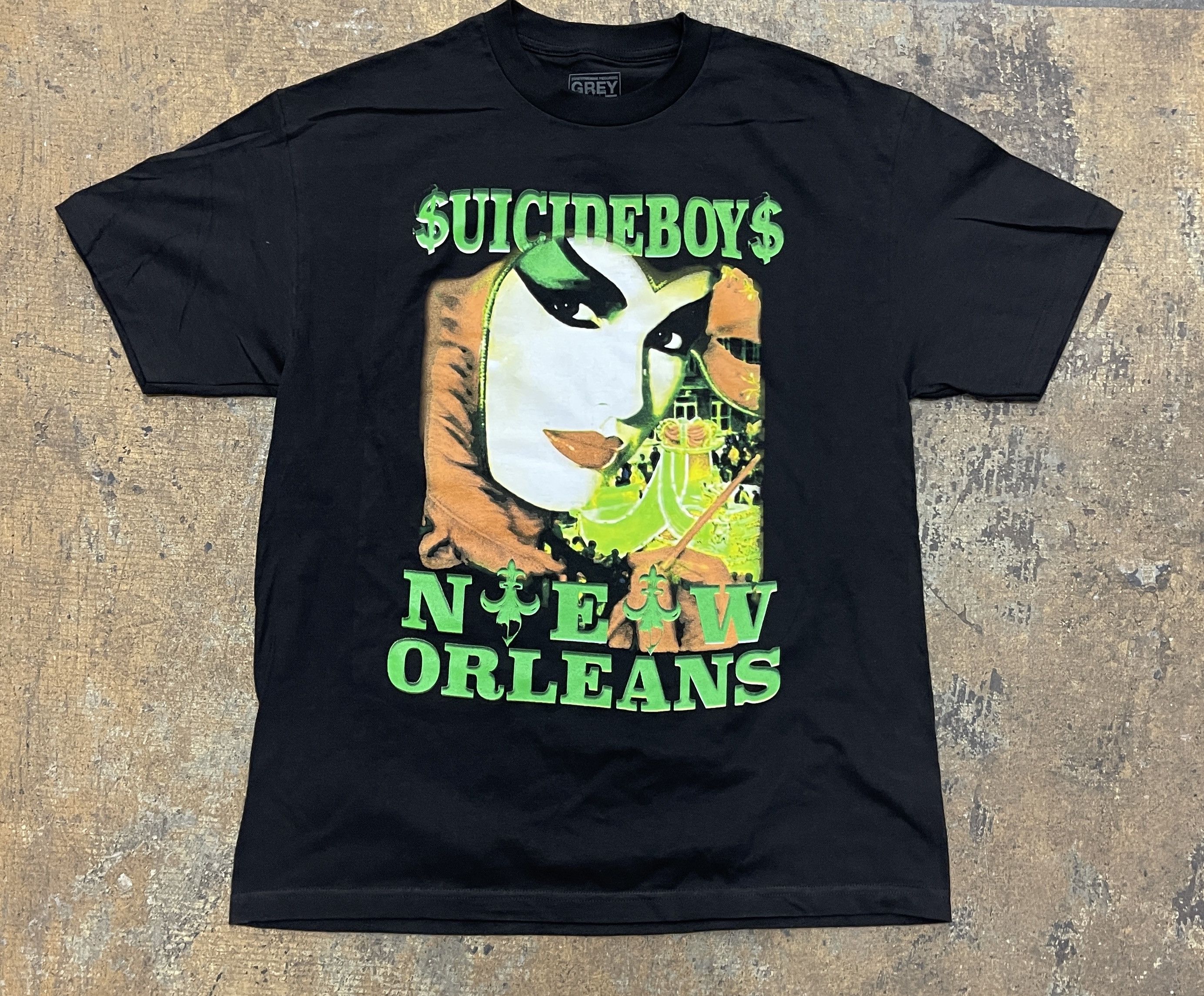 G59: Suicideboys Revelation Green Tee MENS MEDIUM on sale