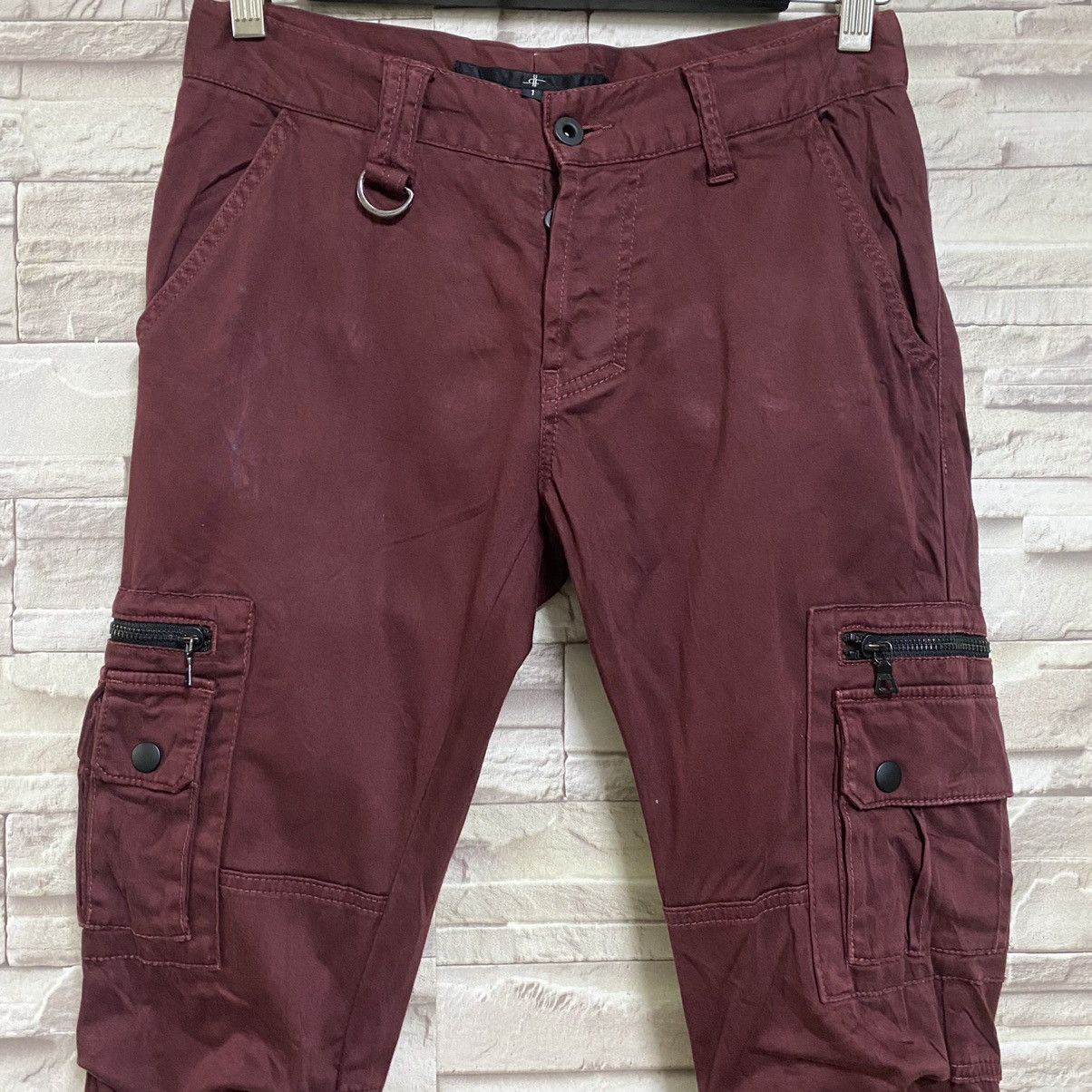 NO ID Japanese Brand No ID Cargo Pants Slim-fit Multipocket Zipper Size US 28 / EU 44 - 4 Thumbnail