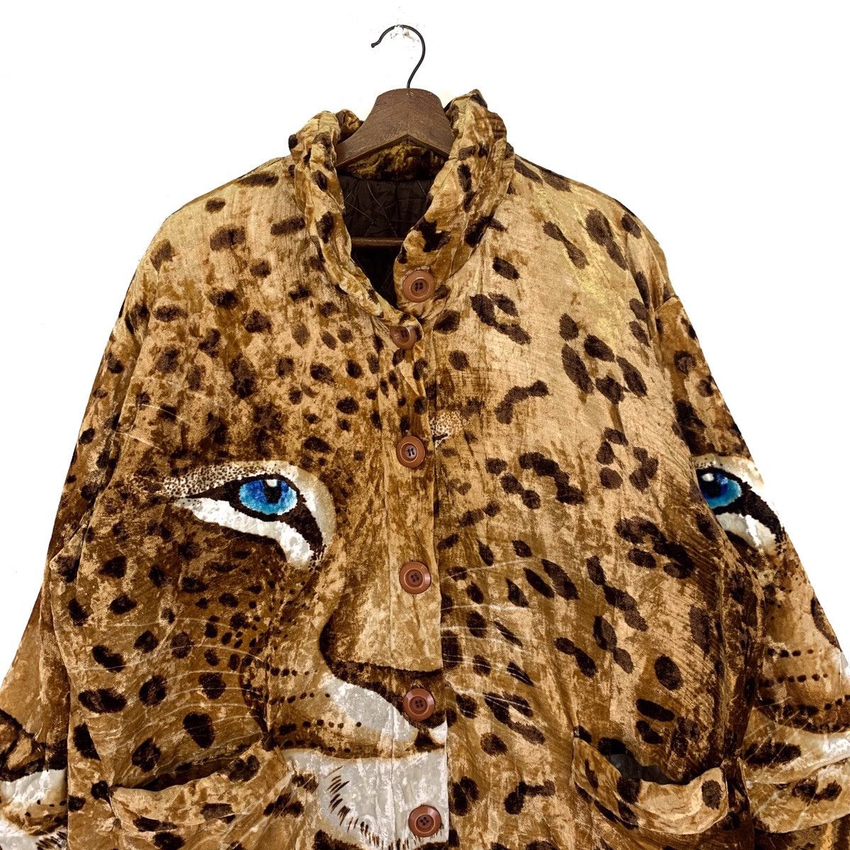 Japanese Brand Vintage Leopard Rare Design Suede Fleece Jacket Size US XL / EU 56 / 4 - 3 Thumbnail