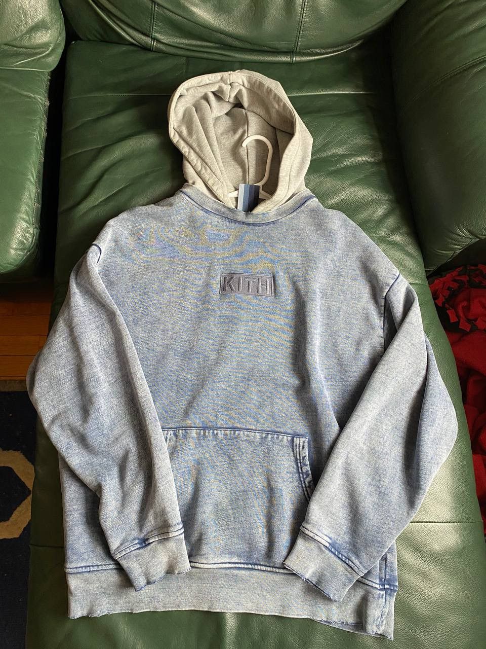 Kith two top tone indigo hoodie