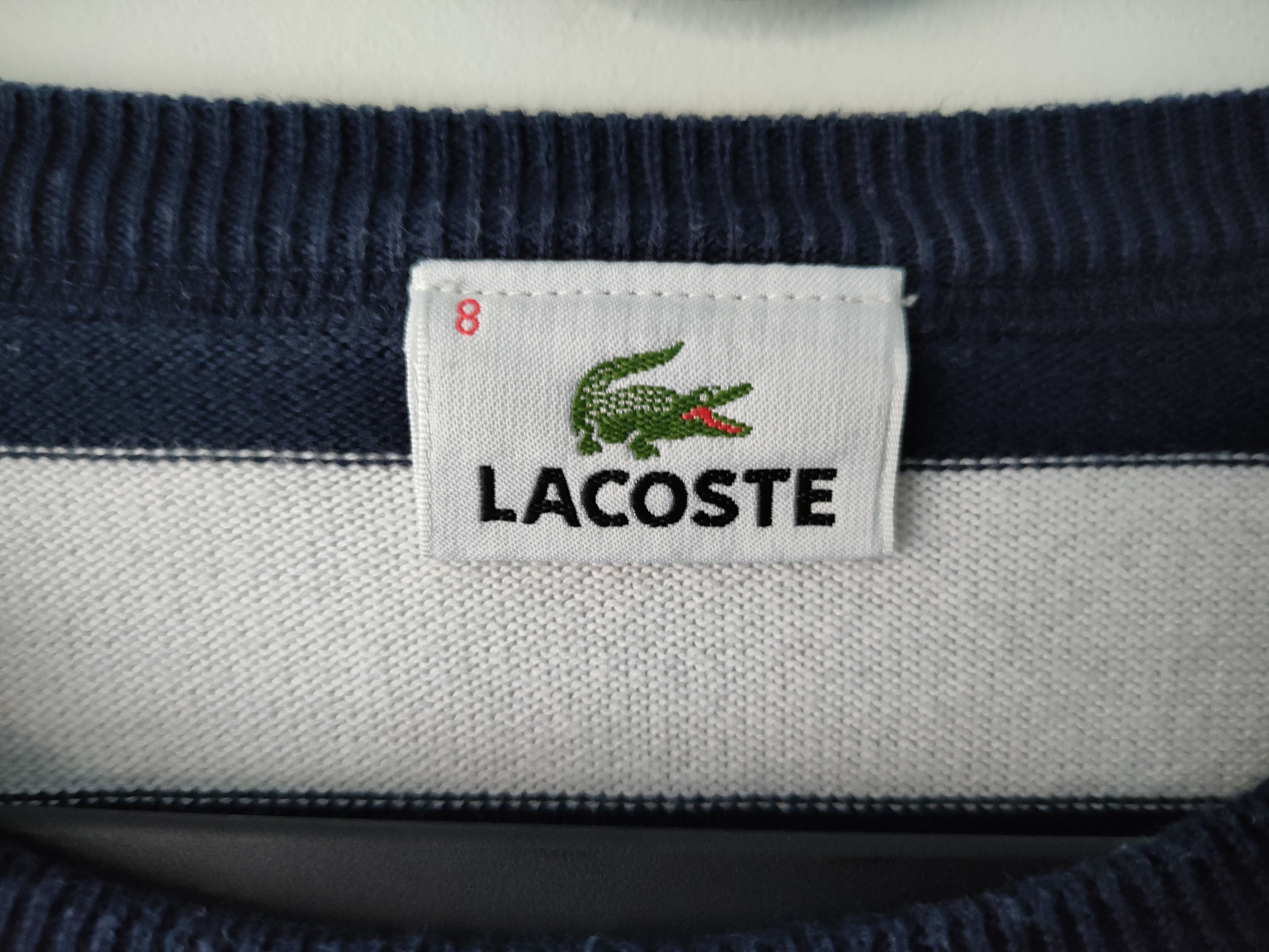 Lacoste Lacoste Striped Cotton Sweater XXL Size US XXL / EU 58 / 5 - 3 Thumbnail