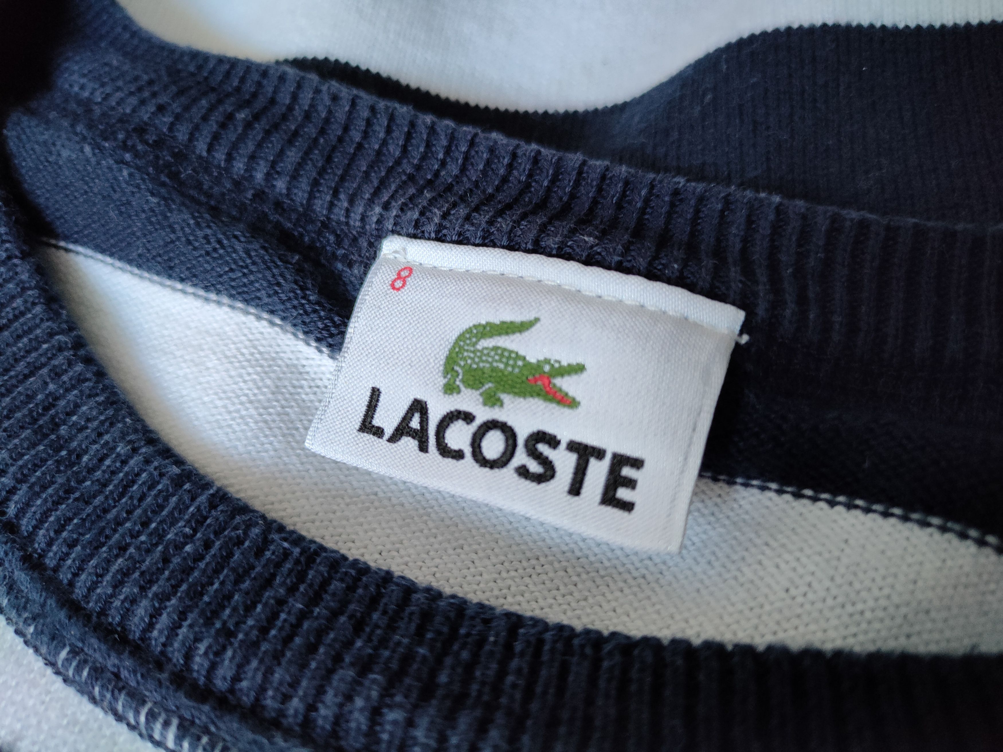 Lacoste Lacoste Striped Cotton Sweater XXL Size US XXL / EU 58 / 5 - 7 Thumbnail