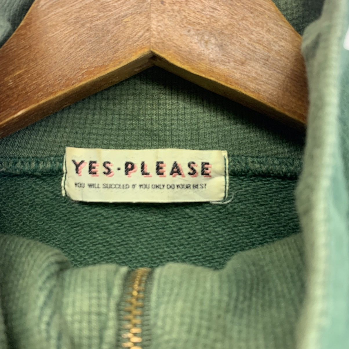 Japanese Brand Military Yes Please Half Zip Sweatshirt Size US L / EU 52-54 / 3 - 6 Thumbnail