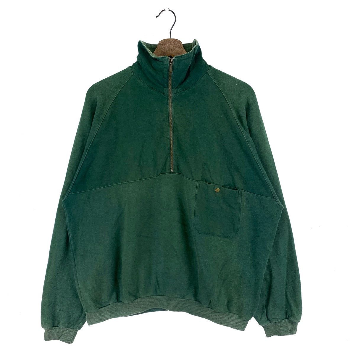 Japanese Brand Military Yes Please Half Zip Sweatshirt Size US L / EU 52-54 / 3 - 1 Thumbnail