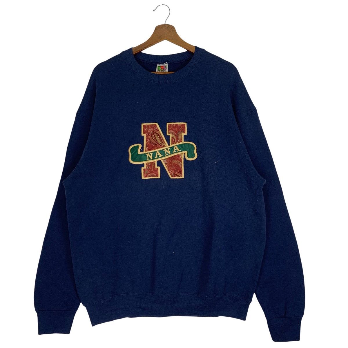 Vintage NANA Embroidery Logo Crewneck Pullover Sweatshirt