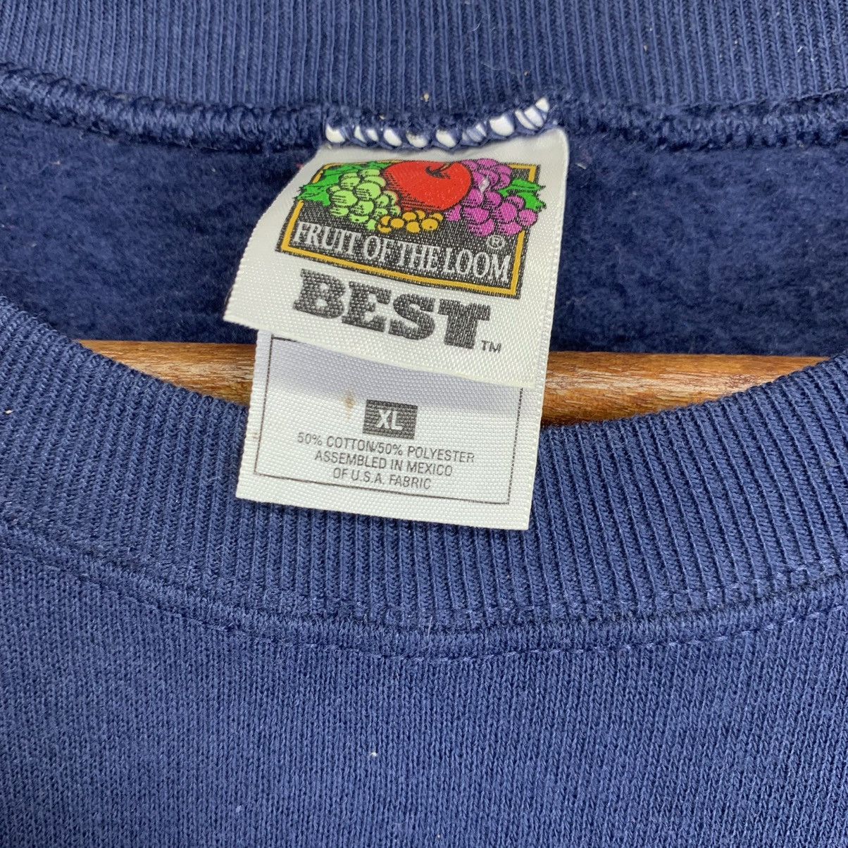 Fruit Of The Loom Vintage NANA Embroidery Logo Crewneck Pullover Sweatshirt Size US XL / EU 56 / 4 - 5 Thumbnail