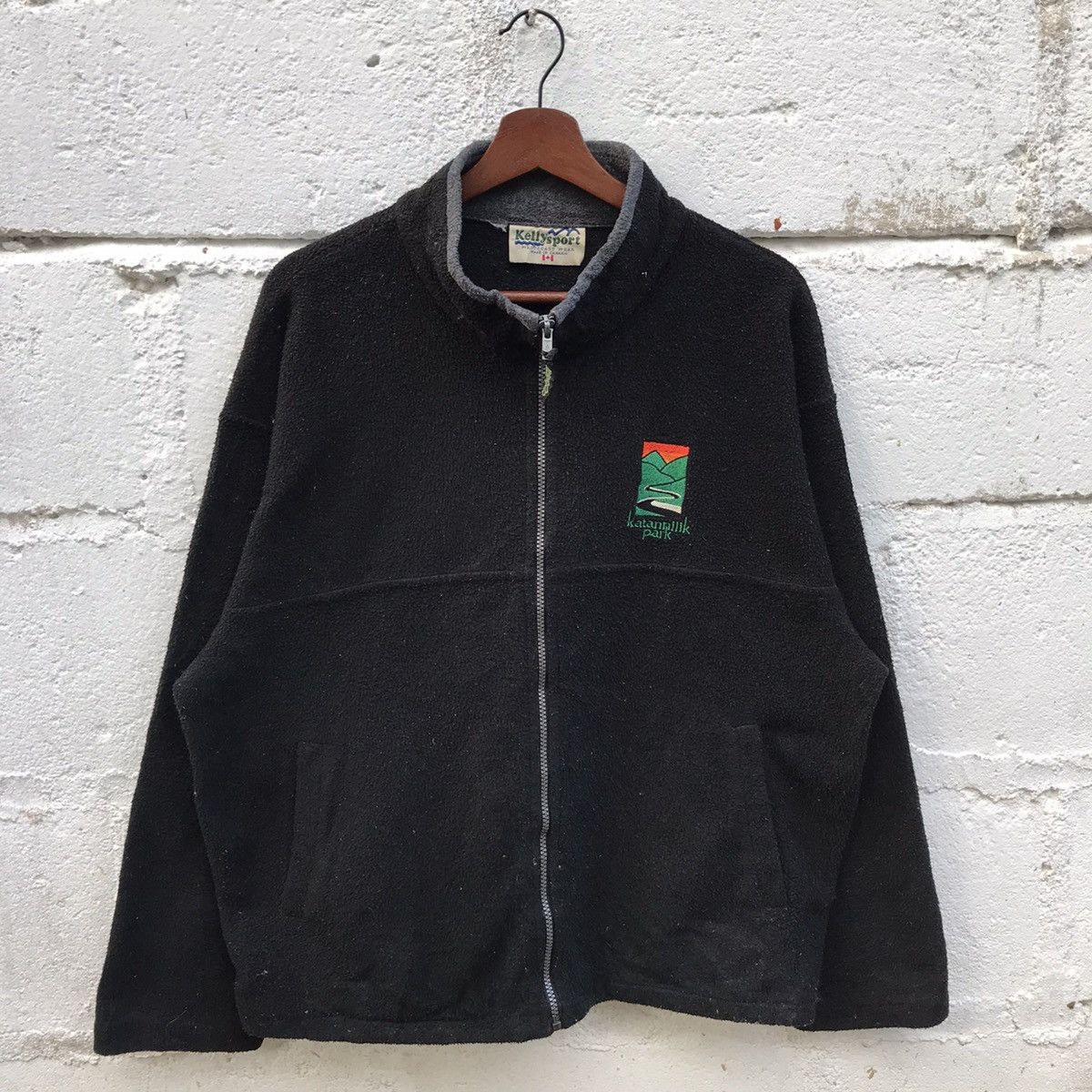 Japanese Brand Vintage Kelly Sport Fleece Zipper Sweatshirt Size US L / EU 52-54 / 3 - 1 Thumbnail