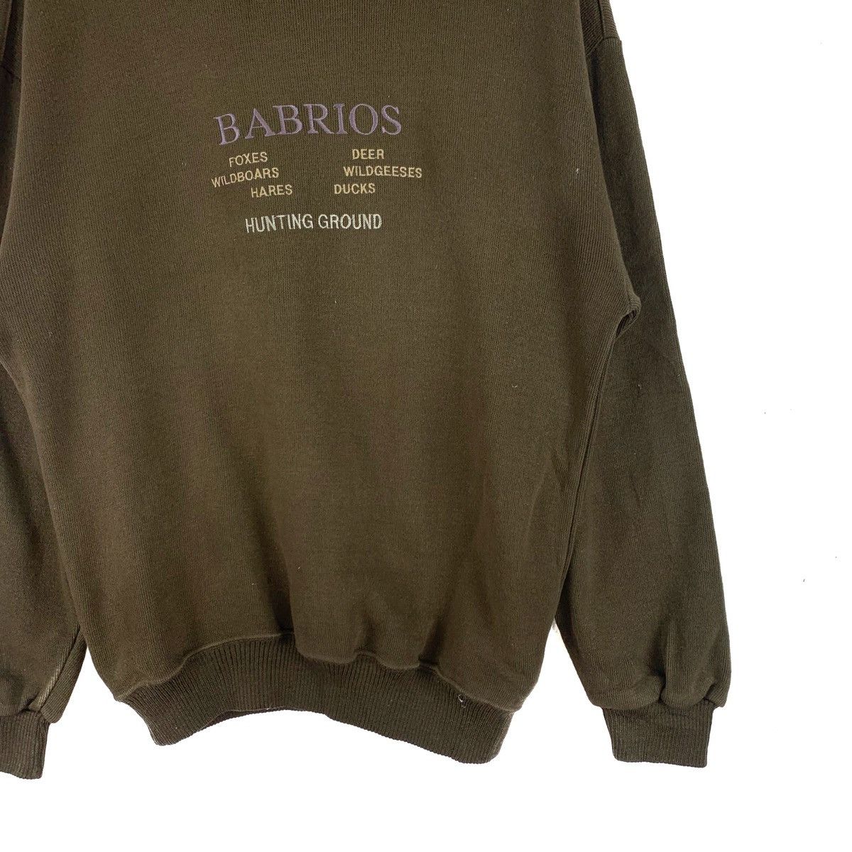 Japanese Brand Babrios Hunting Spellout Embroidery Crewneck Sweatshirt Size US M / EU 48-50 / 2 - 3 Thumbnail