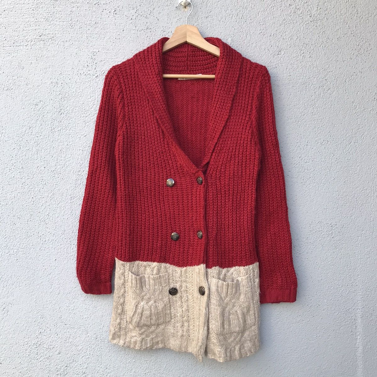 Flow & Fixture Double-breasted Knit Cardigan Jacket