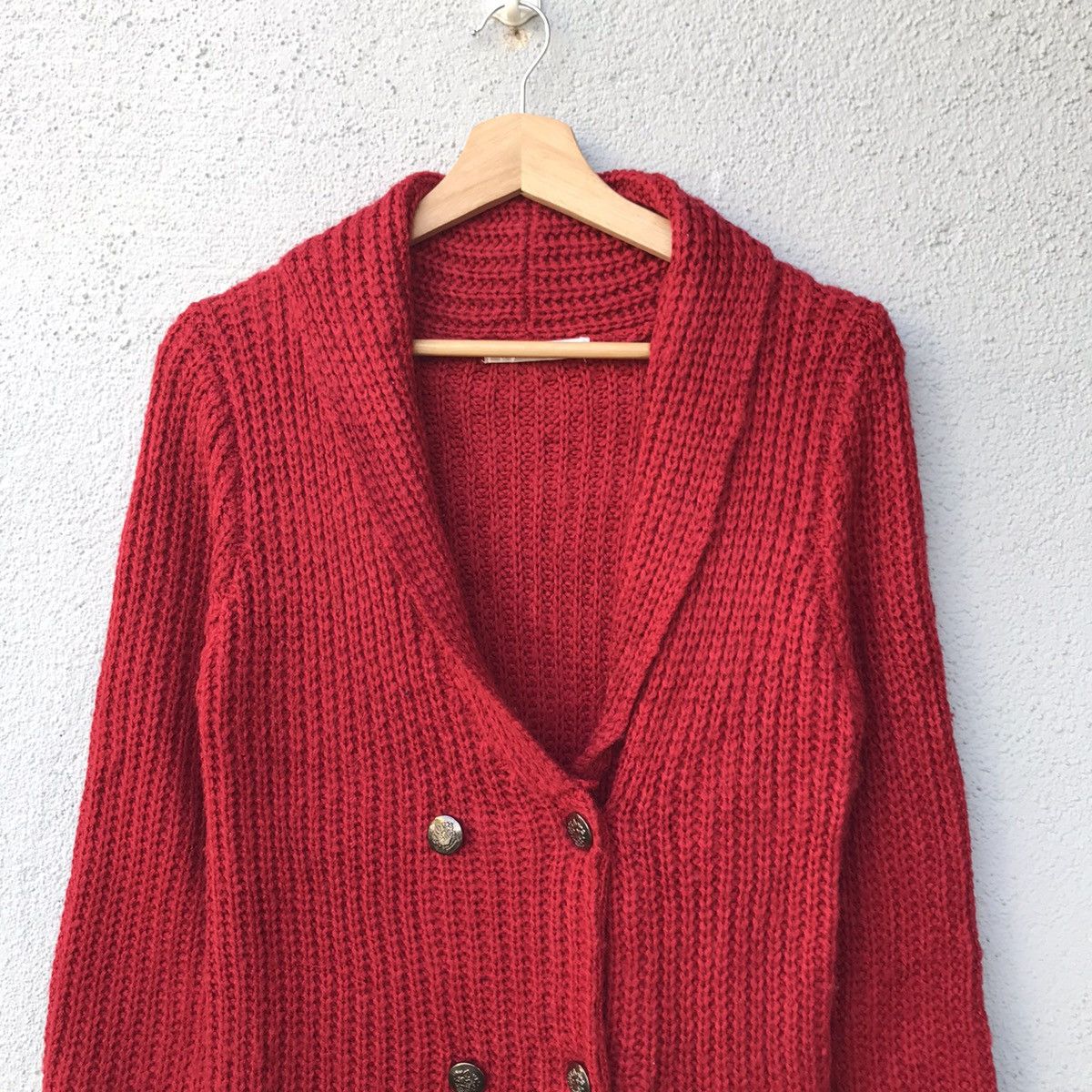 Japanese Brand Flow & Fixture Double-breasted Knit Cardigan Jacket Size US S / EU 44-46 / 1 - 2 Thumbnail