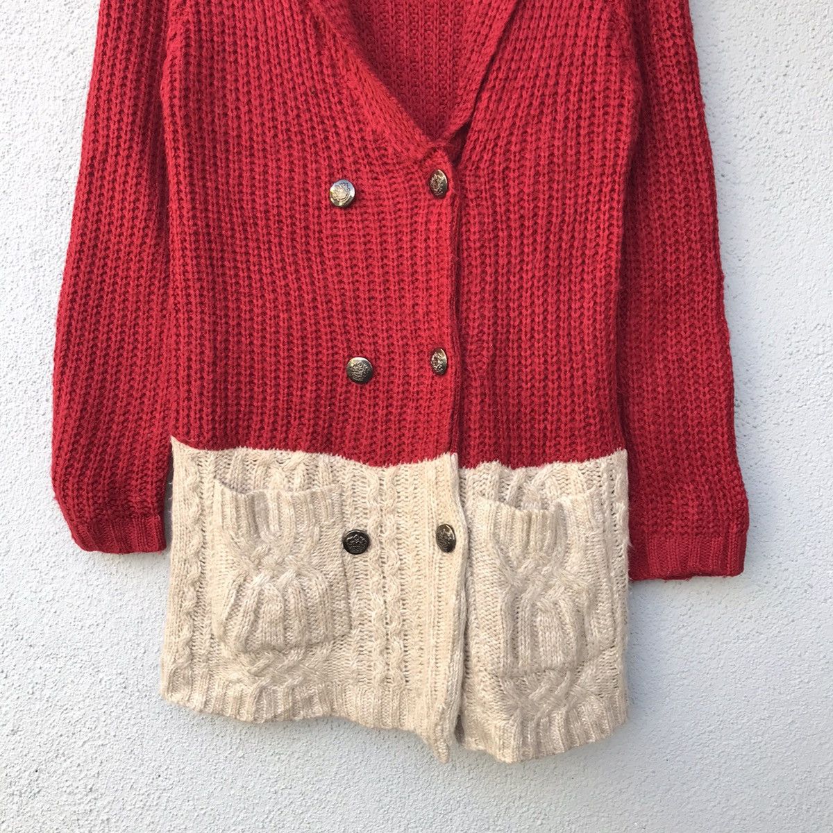 Japanese Brand Flow & Fixture Double-breasted Knit Cardigan Jacket Size US S / EU 44-46 / 1 - 3 Thumbnail