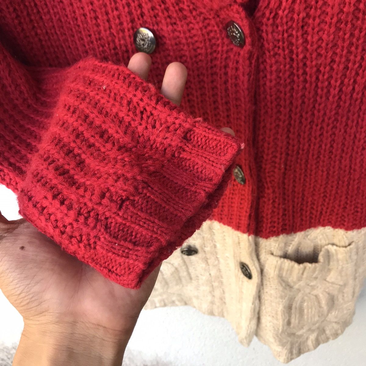 Japanese Brand Flow & Fixture Double-breasted Knit Cardigan Jacket Size US S / EU 44-46 / 1 - 6 Thumbnail