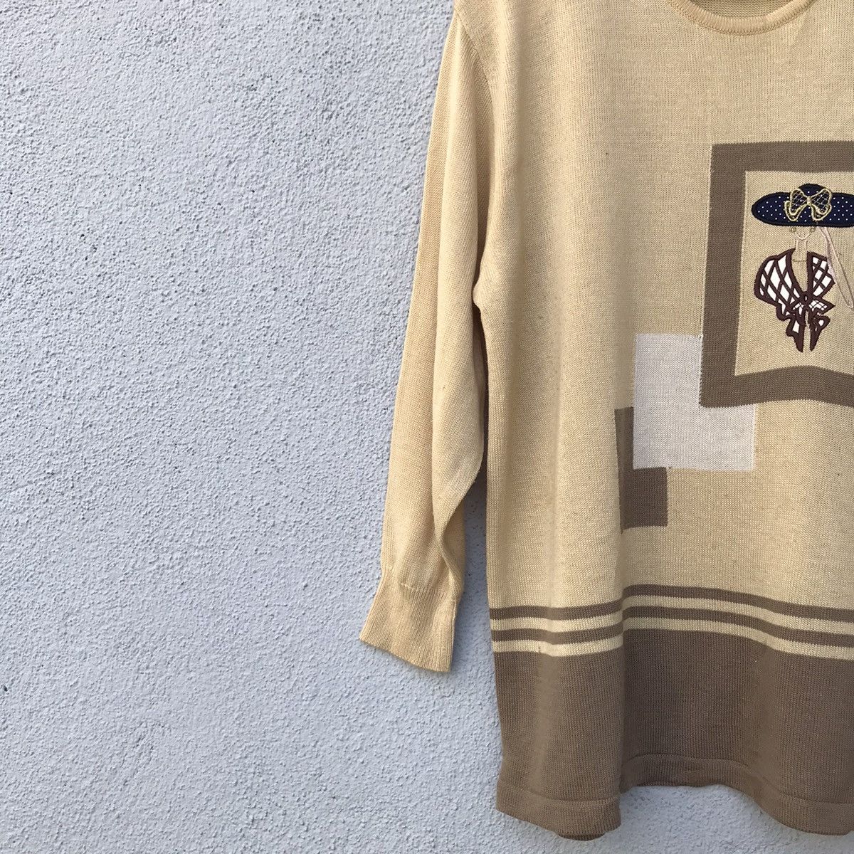 Aran Isles Knitwear Vareuse Tokyo Knit Sweater Embroidery Patches Design Size US L / EU 52-54 / 3 - 4 Thumbnail