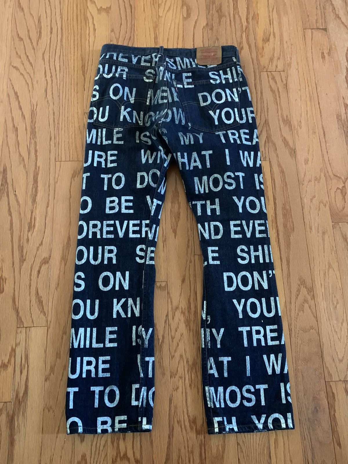 JUNYA WATANABE MAN ポエムジーンズ 2001年オリジナル Junya Watanabe Comme des Garçons MAN x Levi's 2001 Poem