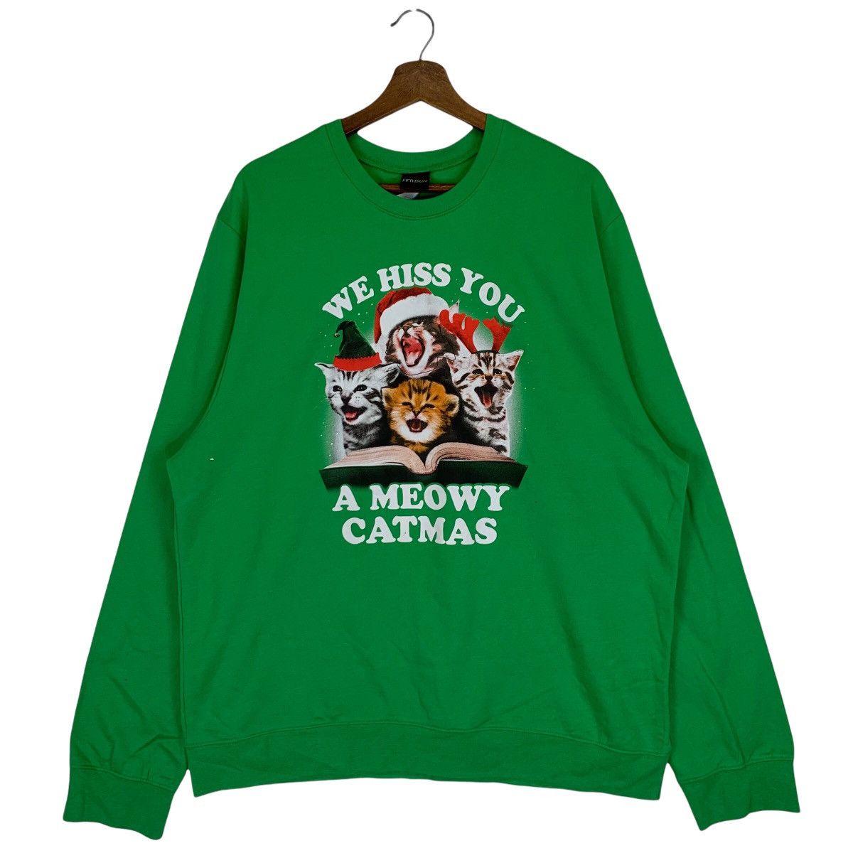 Other Fifth Sun Big Logo Cat Christmas Crewneck Sweatshirt Size US XL / EU 56 / 4 - 1 Thumbnail