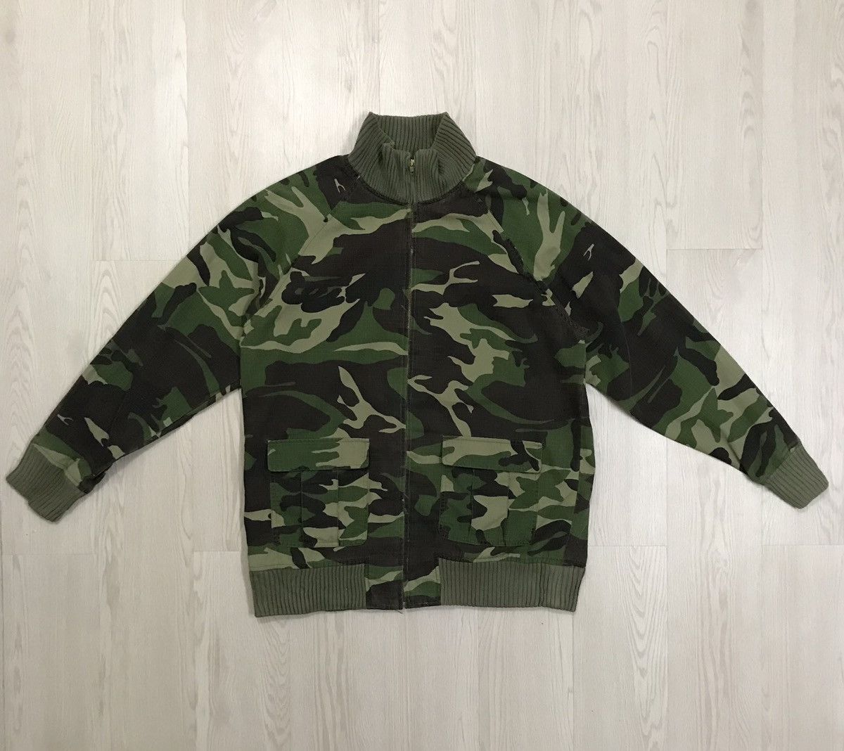 Japanese Brand × Vintage Vintage 90s Military Jacket Camouflage Army Jacket Size US L / EU 52-54 / 3 - 1 Thumbnail