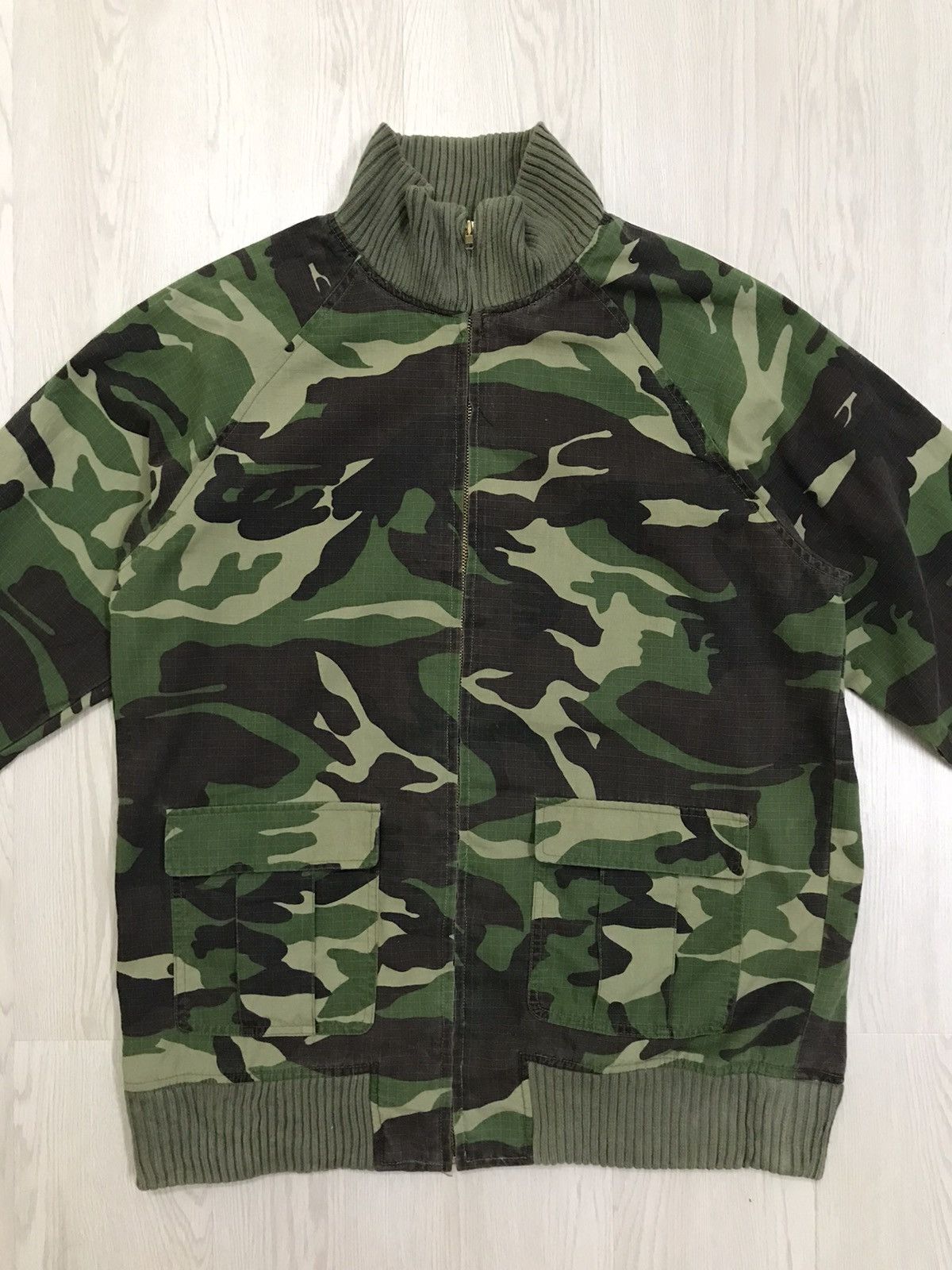 Japanese Brand × Vintage Vintage 90s Military Jacket Camouflage Army Jacket Size US L / EU 52-54 / 3 - 2 Thumbnail
