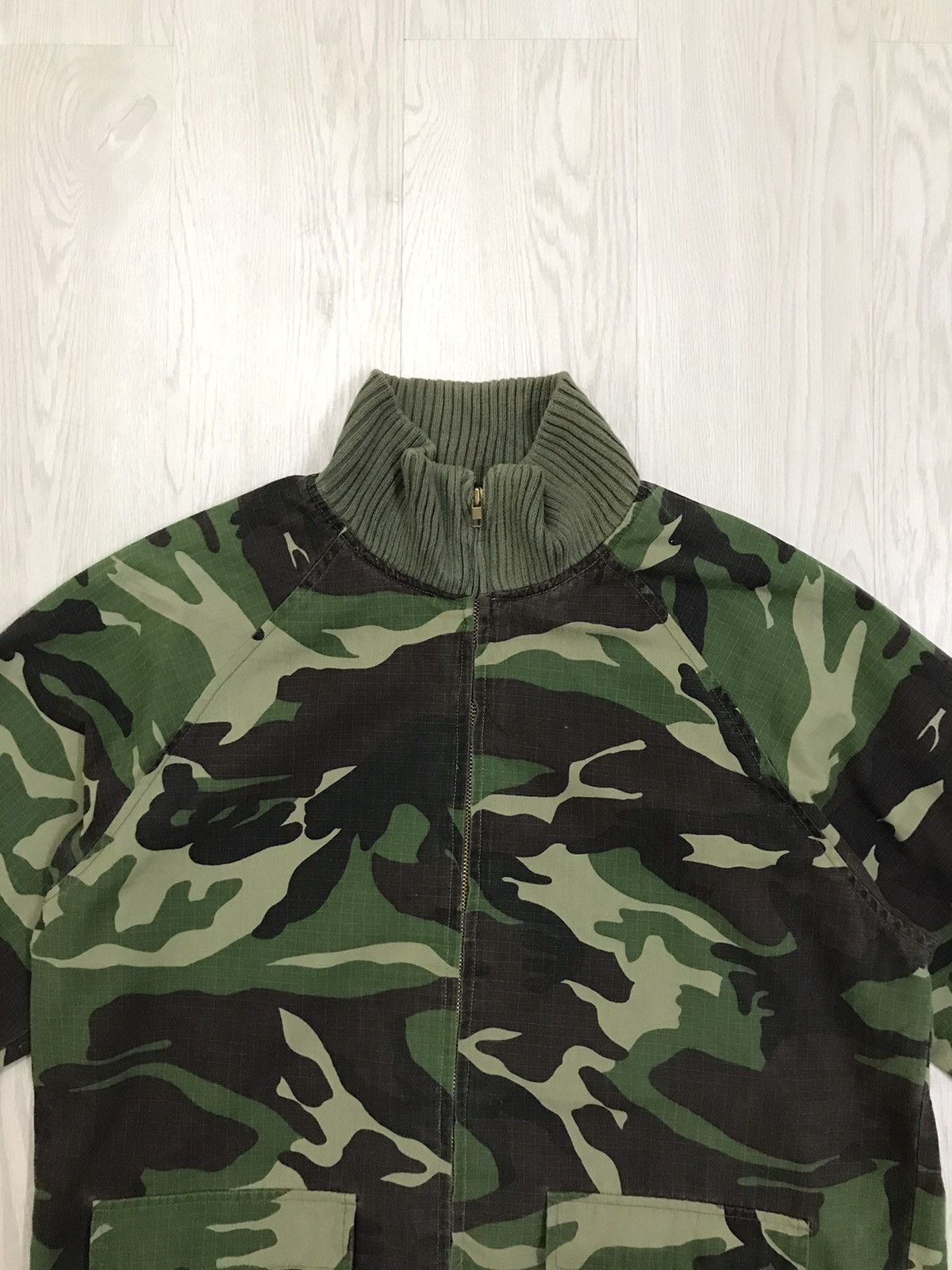 Japanese Brand × Vintage Vintage 90s Military Jacket Camouflage Army Jacket Size US L / EU 52-54 / 3 - 3 Thumbnail