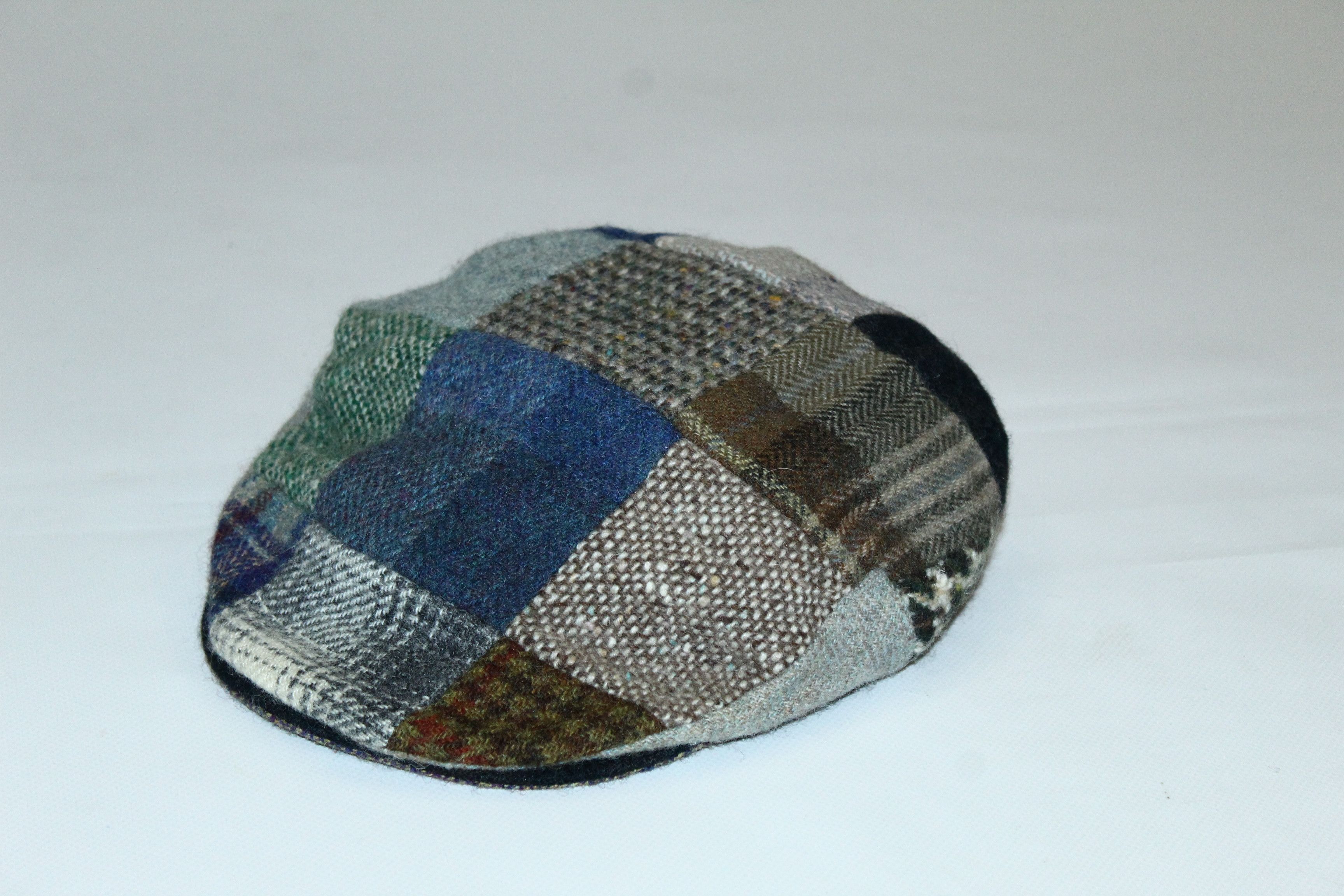 Donegal Tweed 💥Rare💥Hanna Hats of Donegal Tweed Patchwork Handcraft Cap Size ONE SIZE - 8 Thumbnail